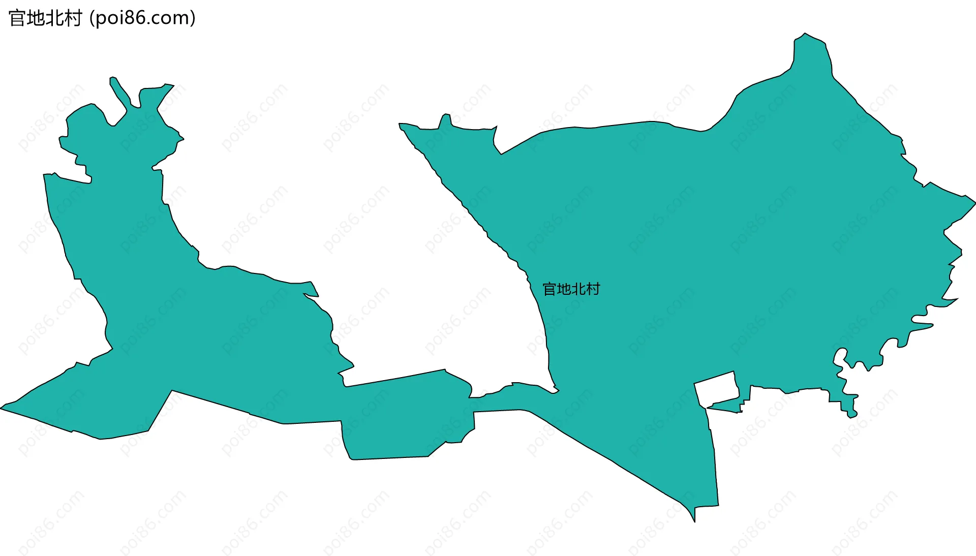 官地北村边界地图