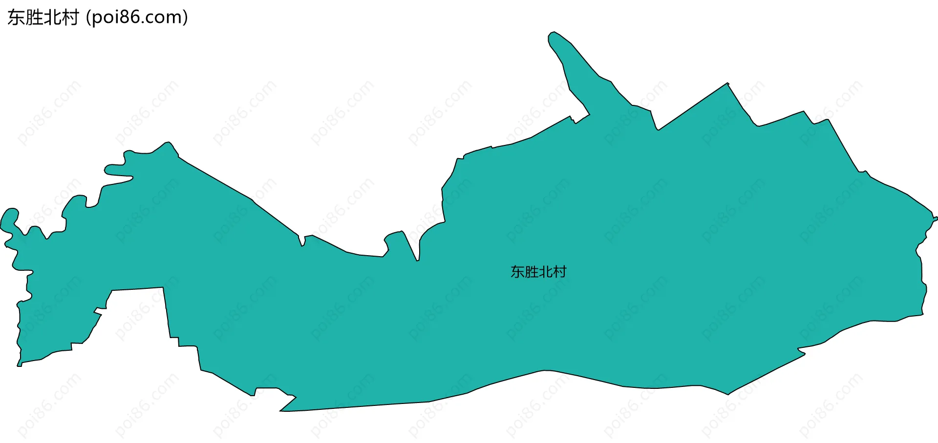 东胜北村边界地图