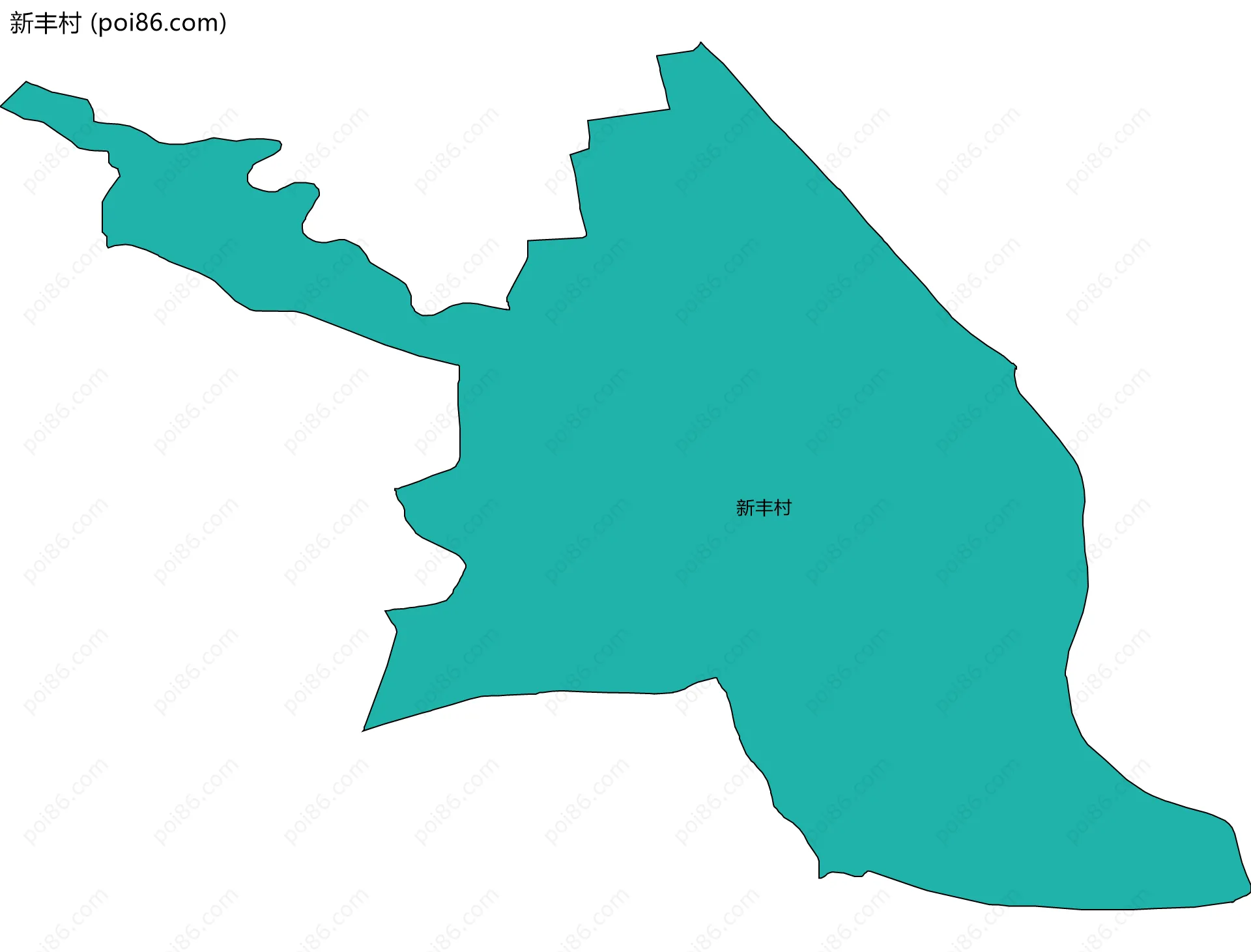 新丰村边界地图