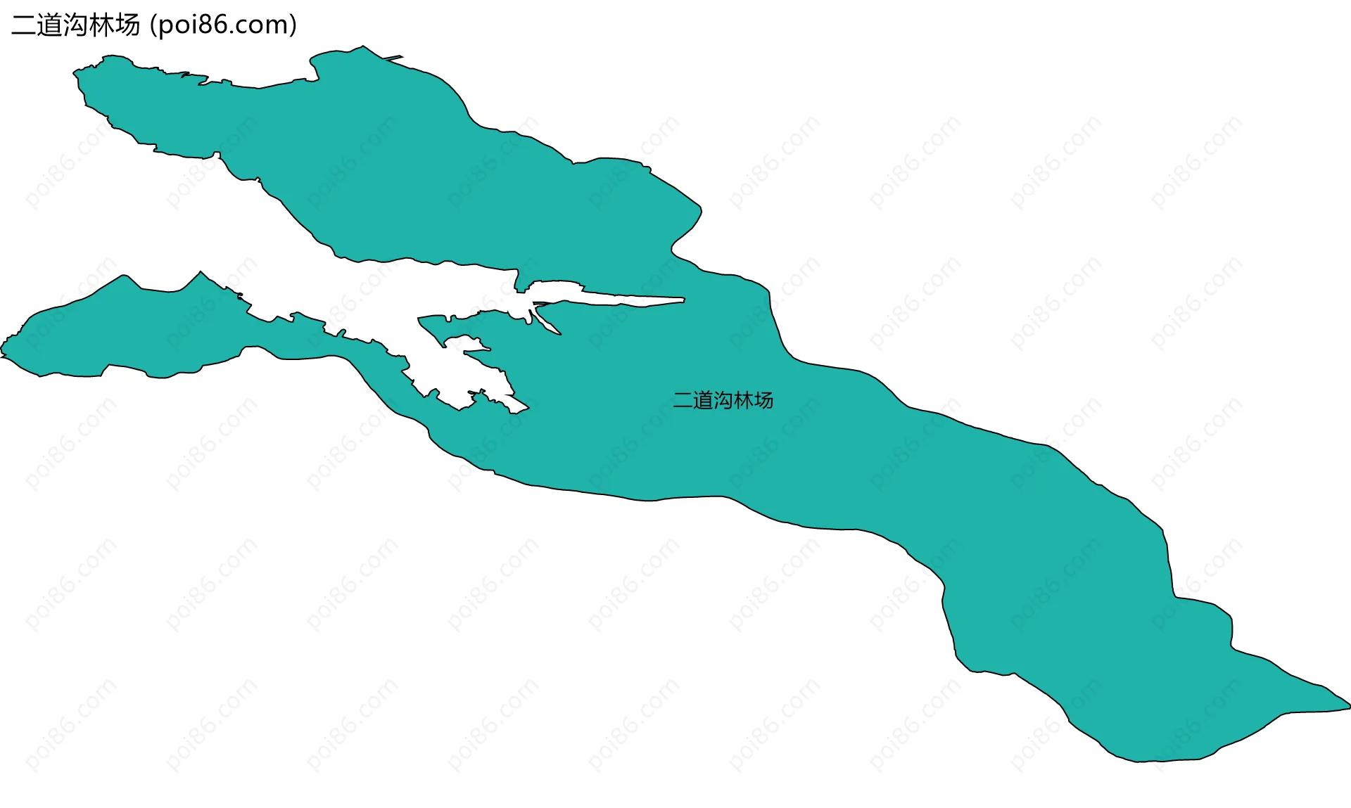 二道沟林场边界地图
