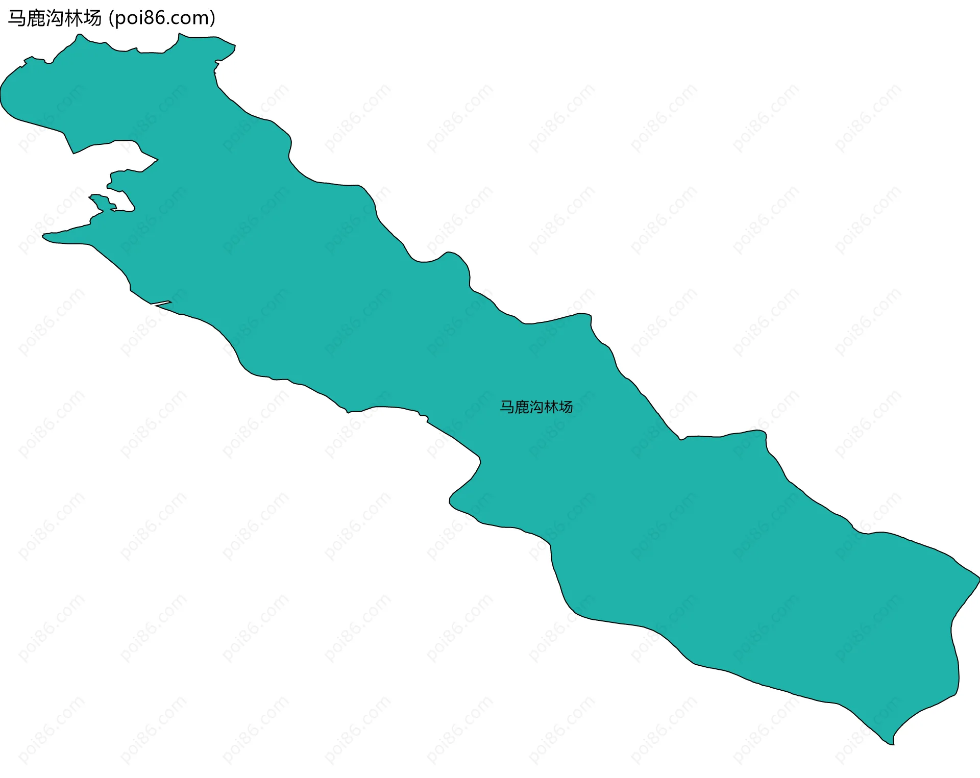 马鹿沟林场边界地图