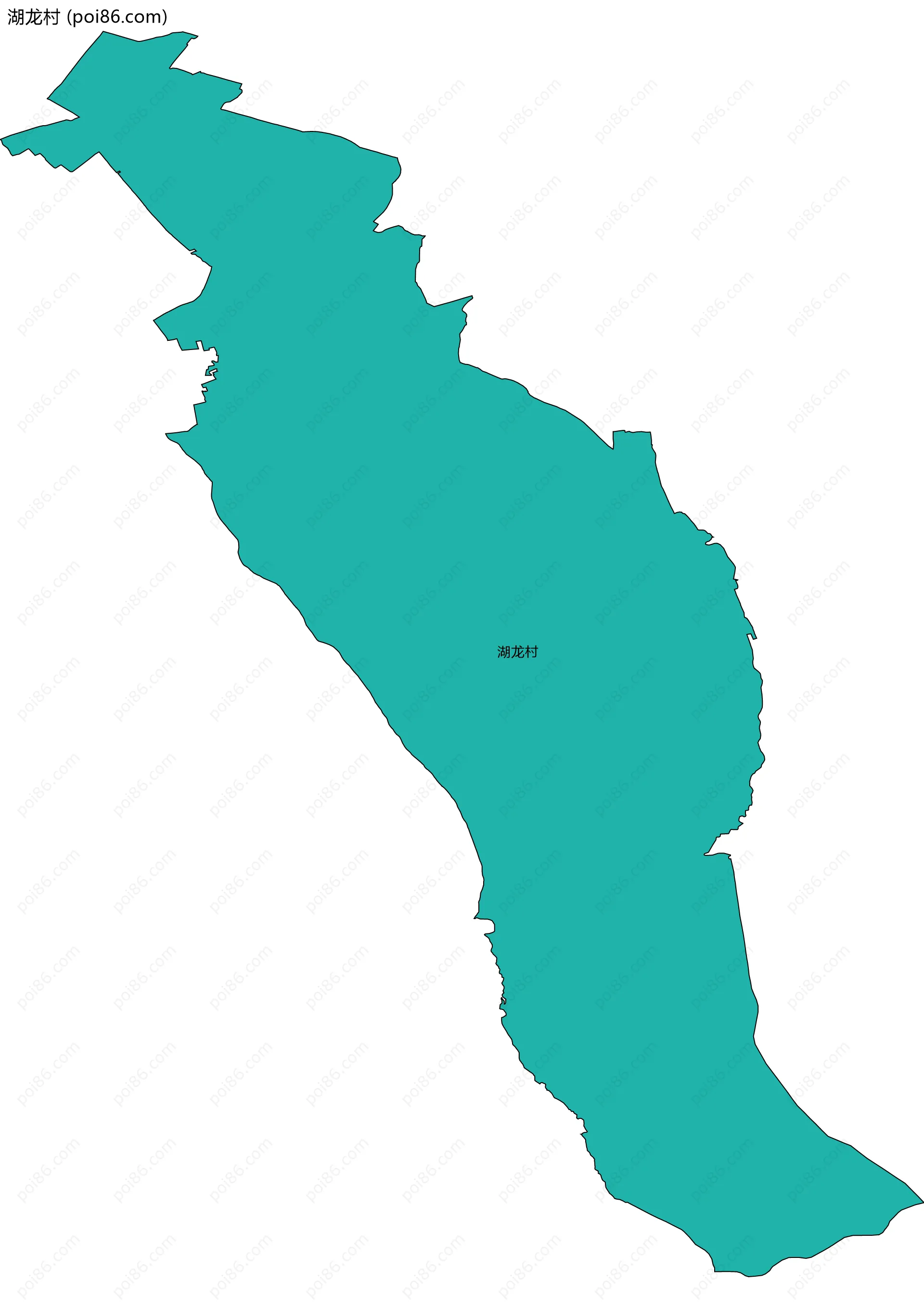 湖龙村边界地图