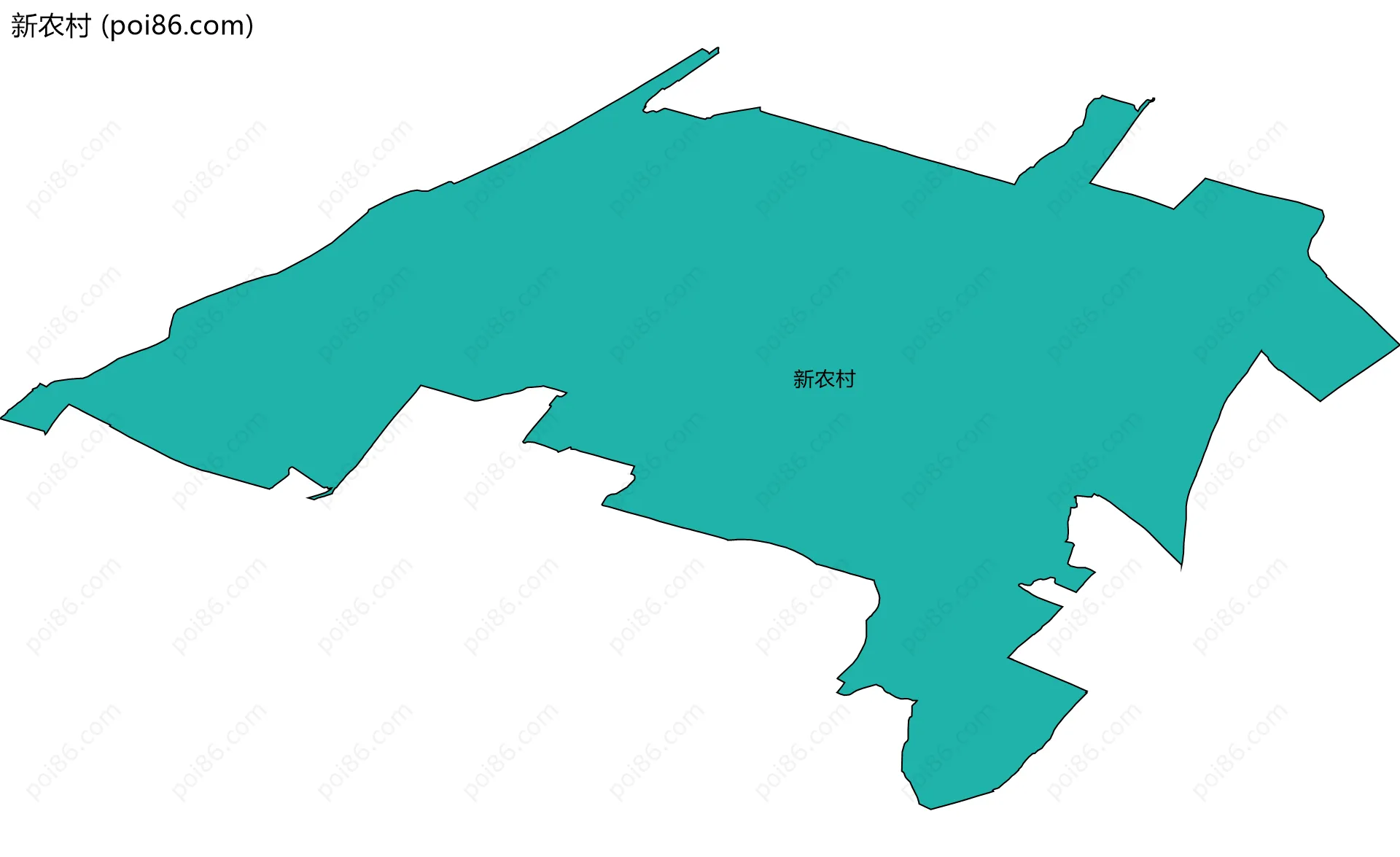 新农村边界地图