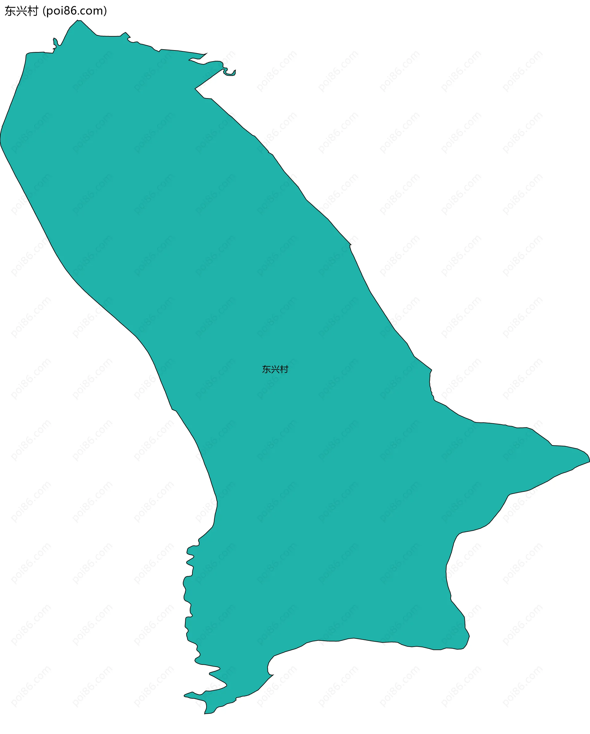 东兴村边界地图