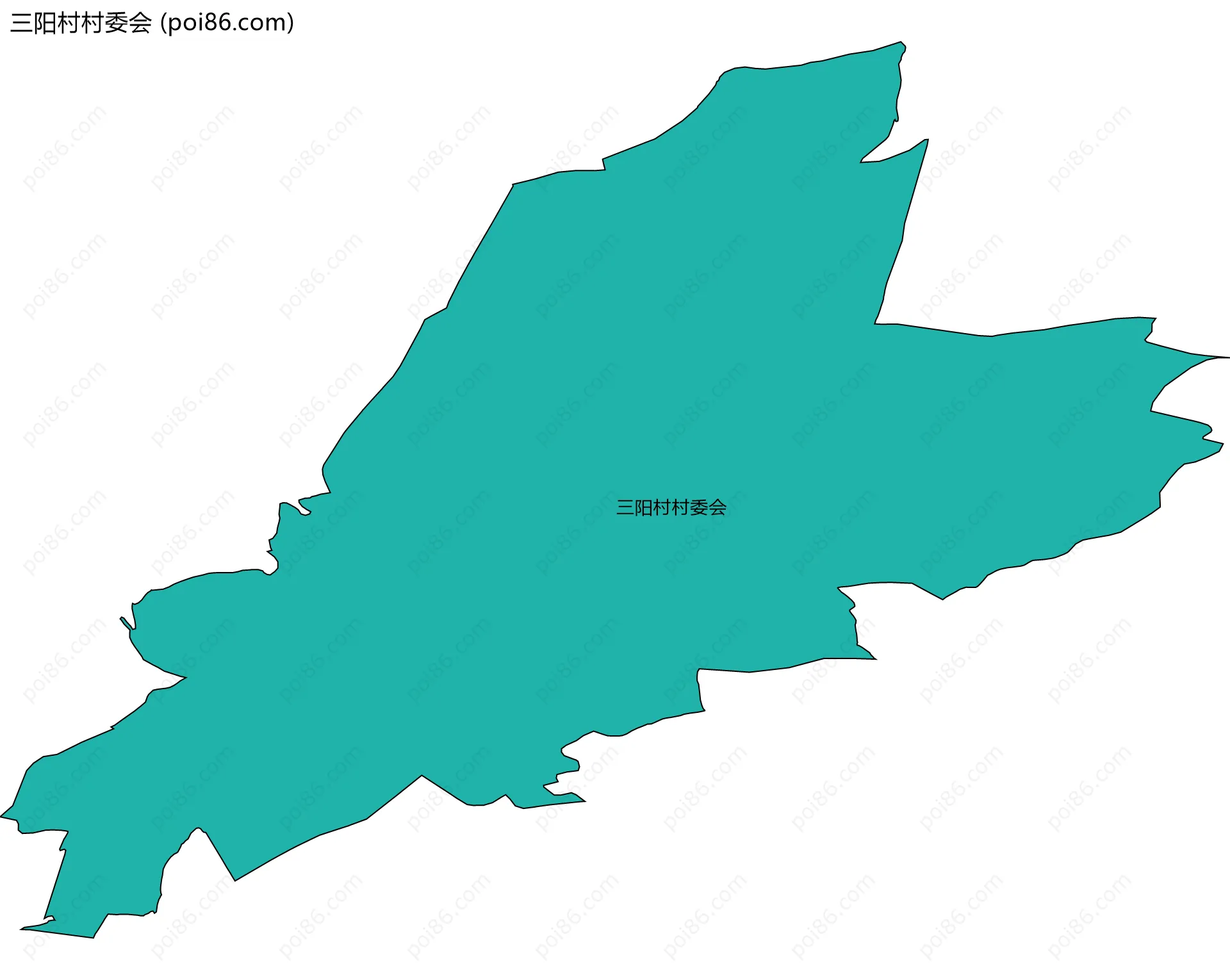 三阳村村委会边界地图