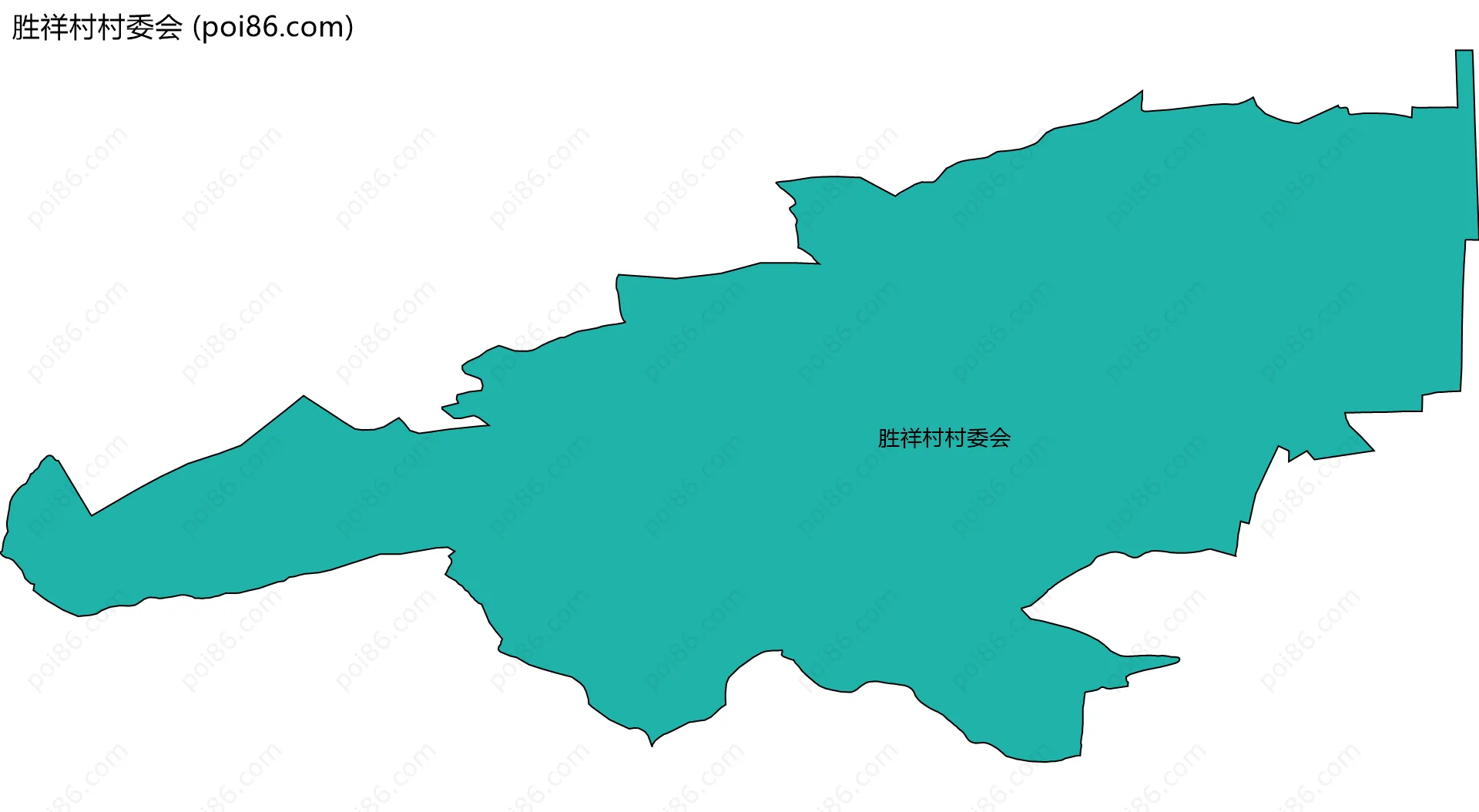 胜祥村村委会边界地图