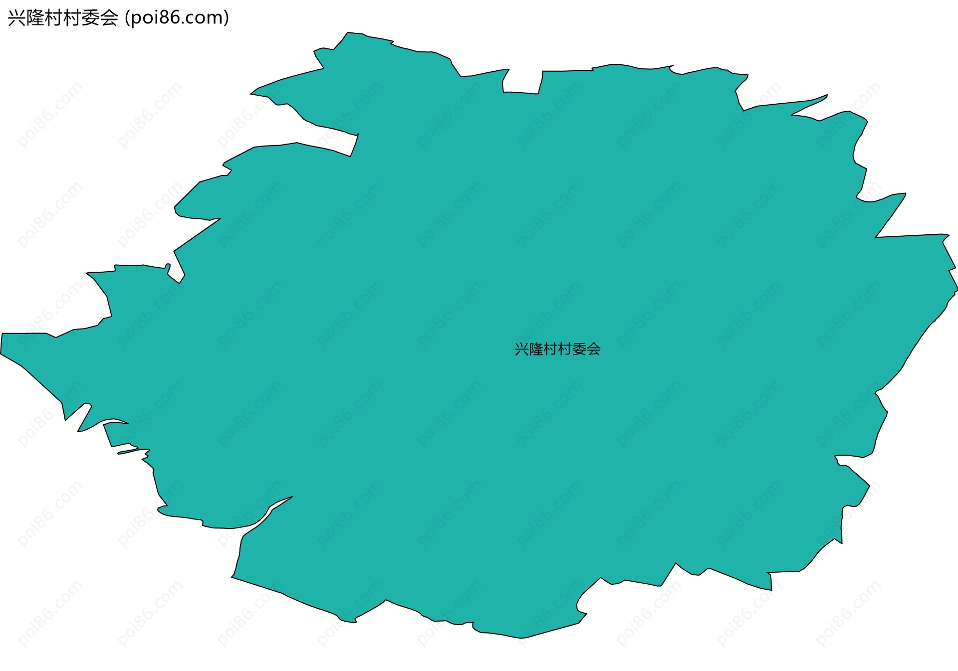 兴隆村村委会边界地图