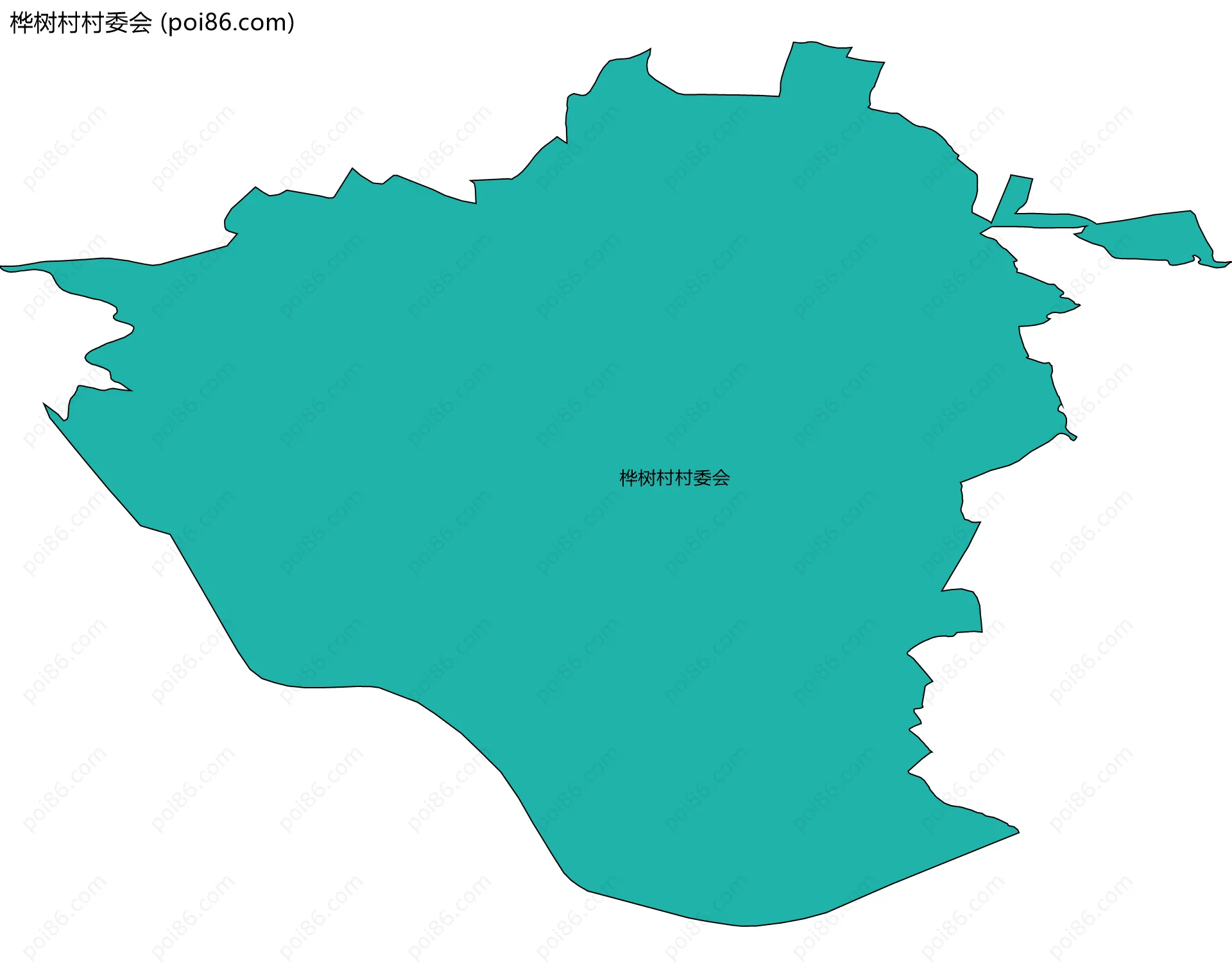 桦树村村委会边界地图