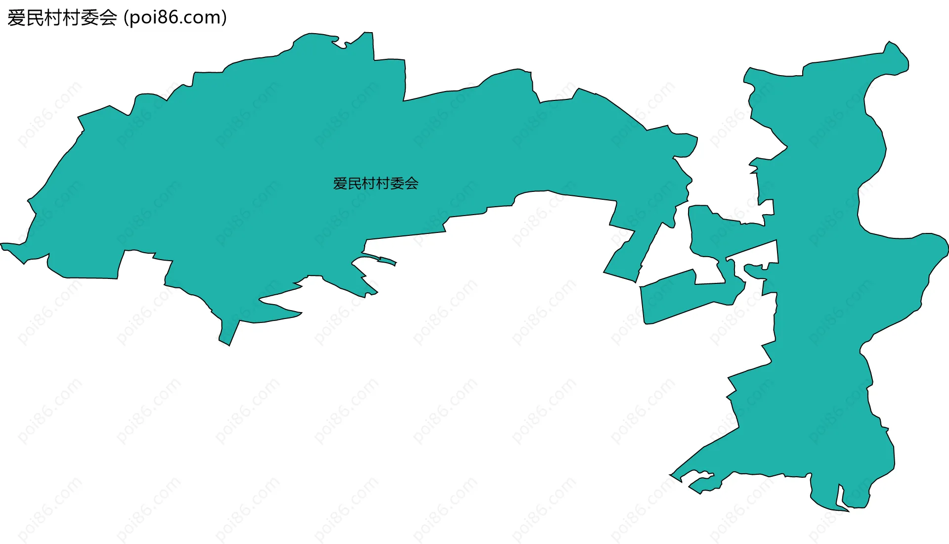 爱民村村委会边界地图