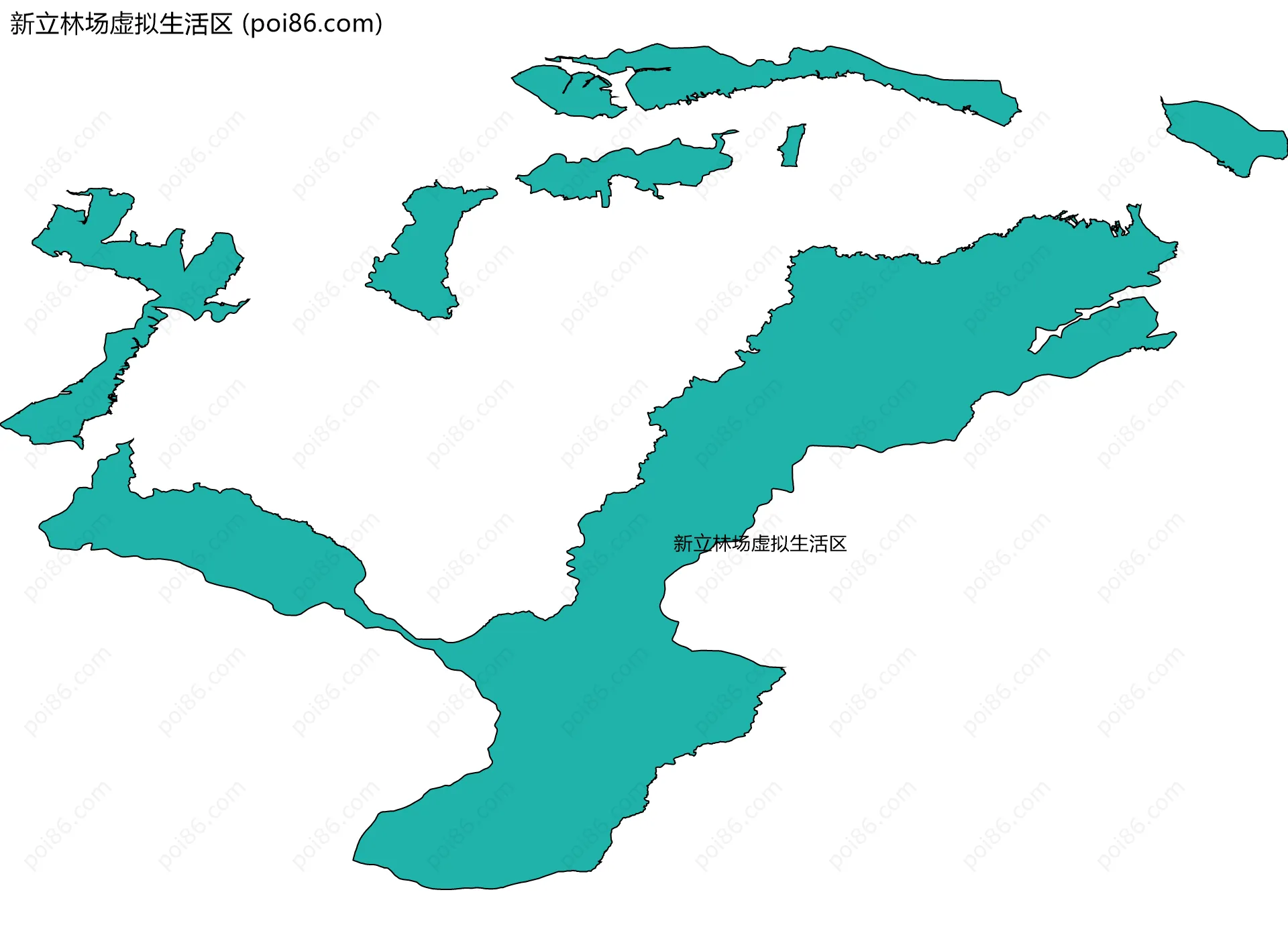 新立林场虚拟生活区边界地图