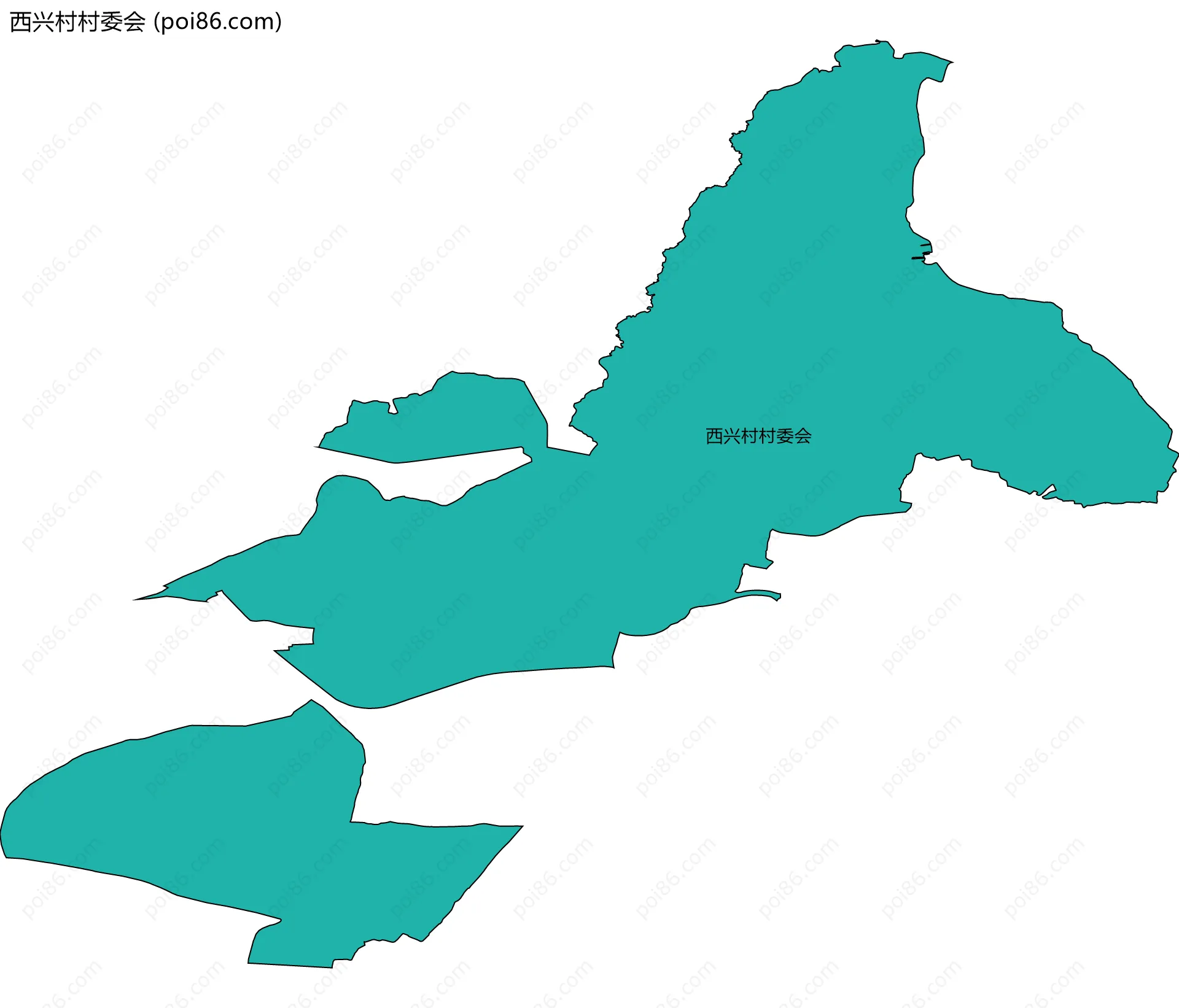 西兴村村委会边界地图