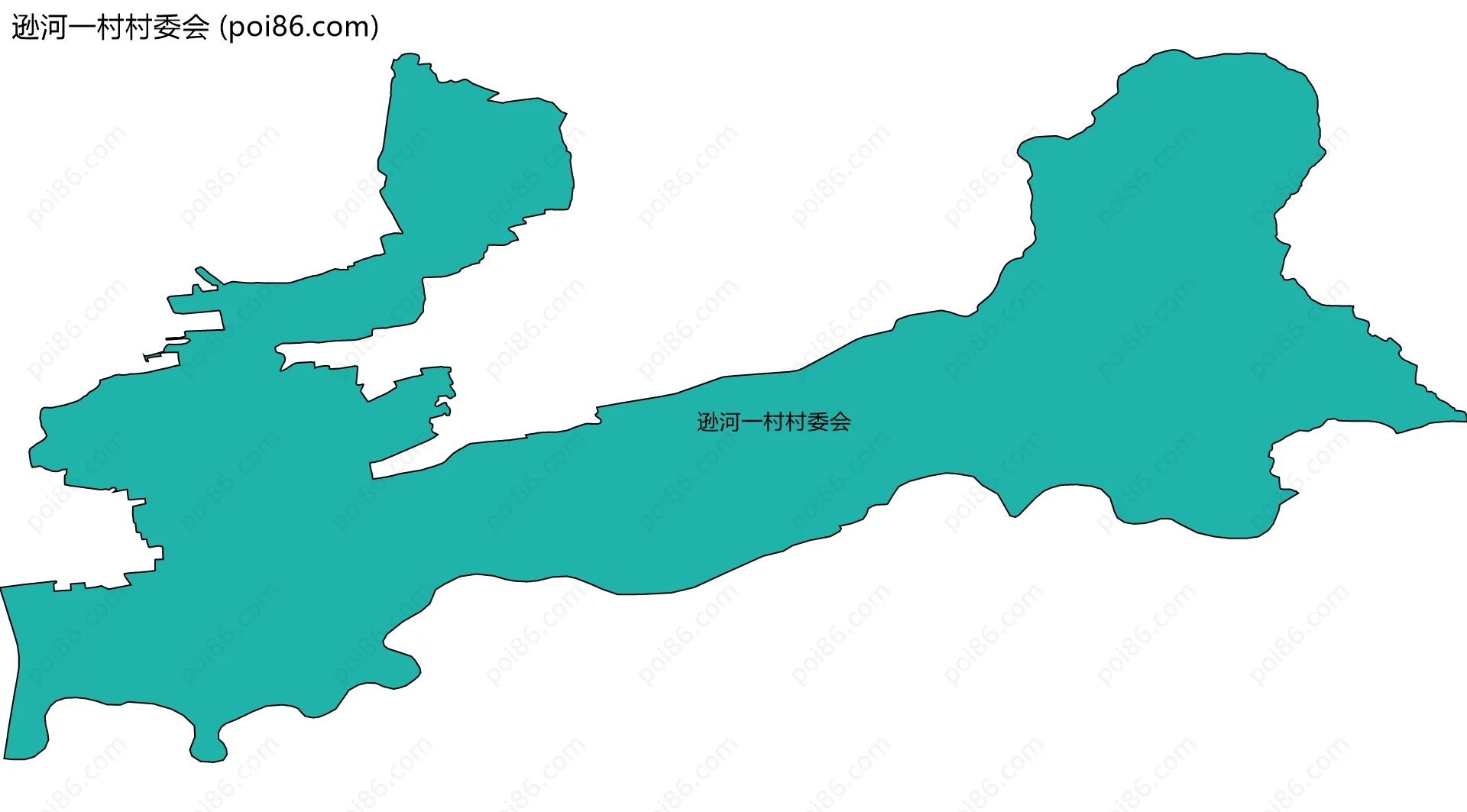 逊河一村村委会边界地图