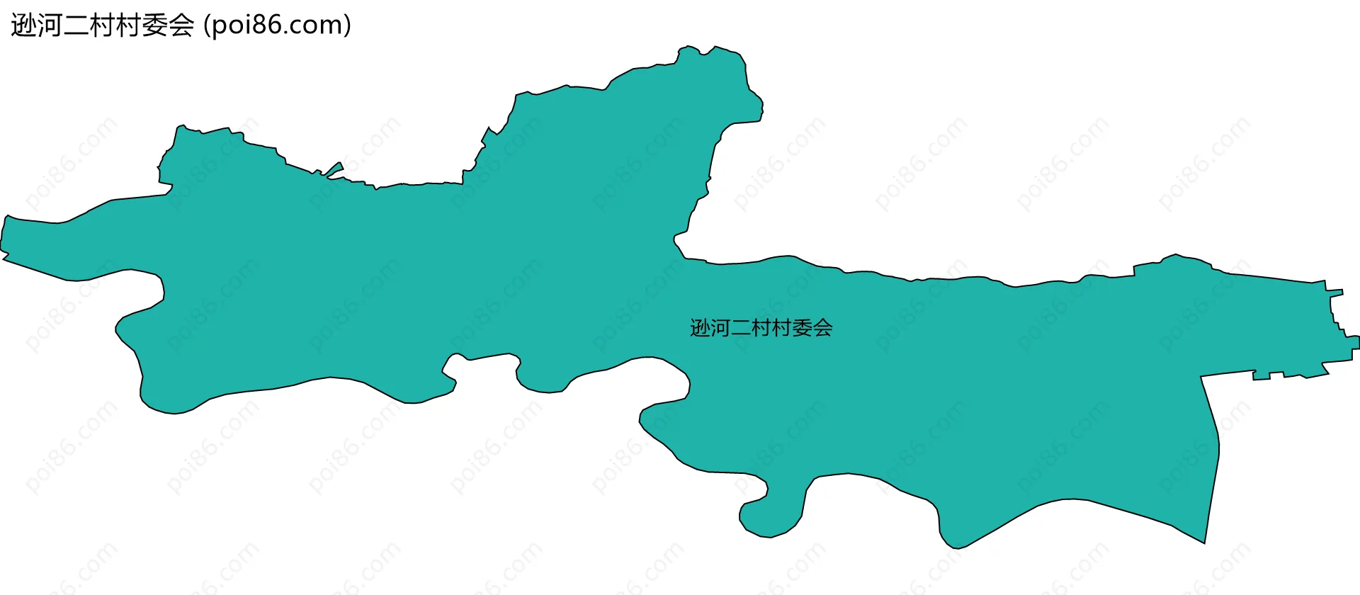 逊河二村村委会边界地图