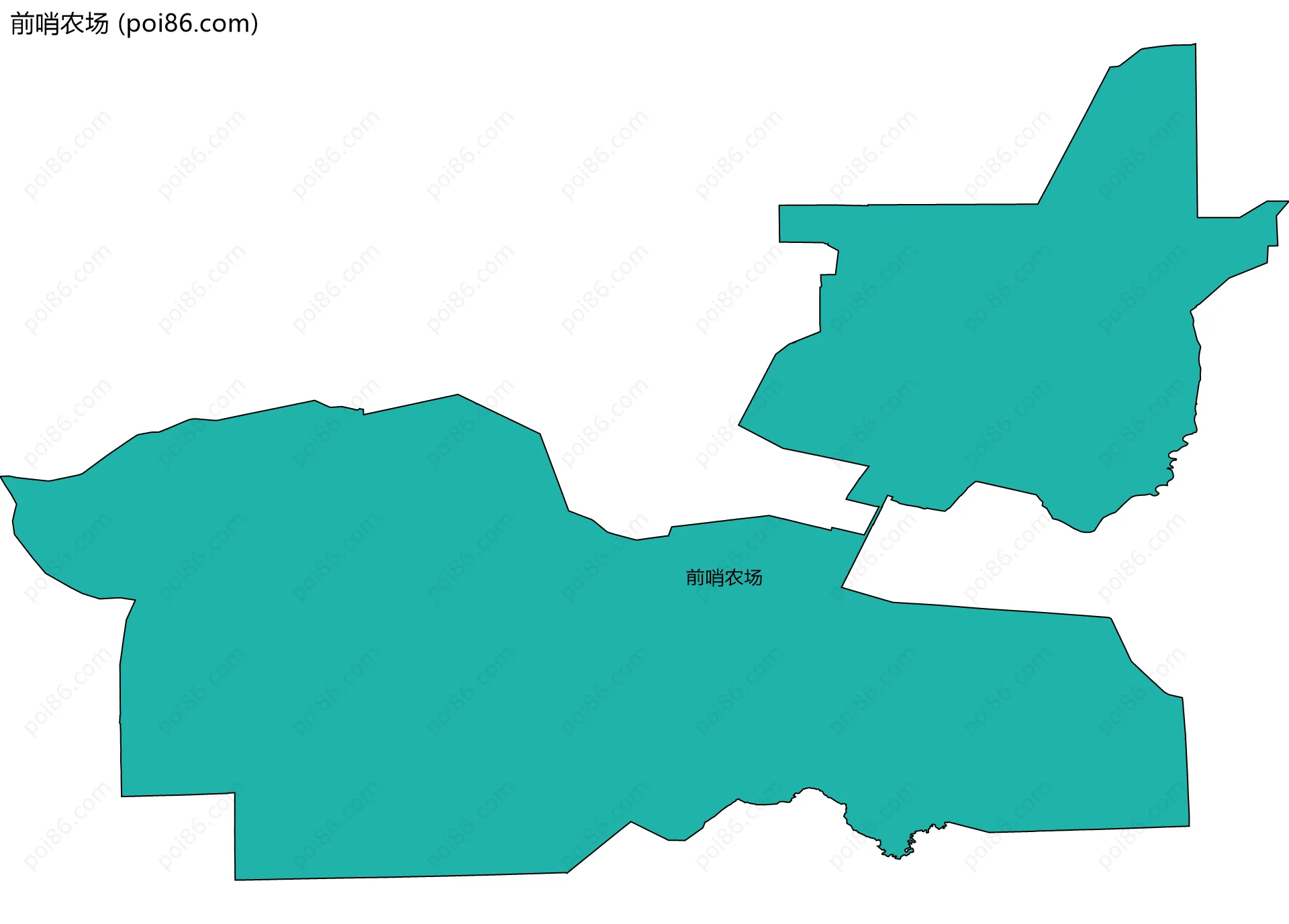 前哨农场边界地图