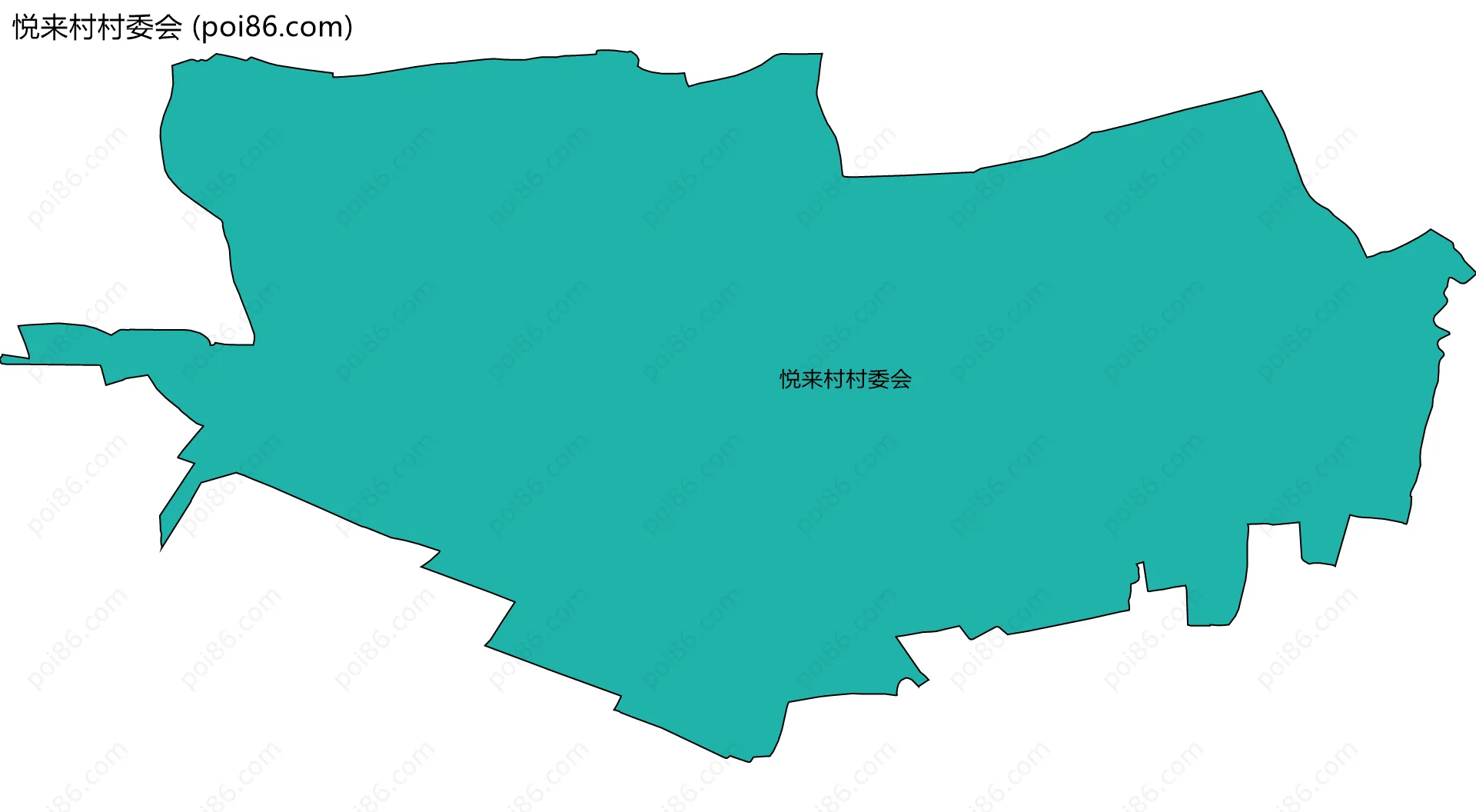 悦来村村委会边界地图