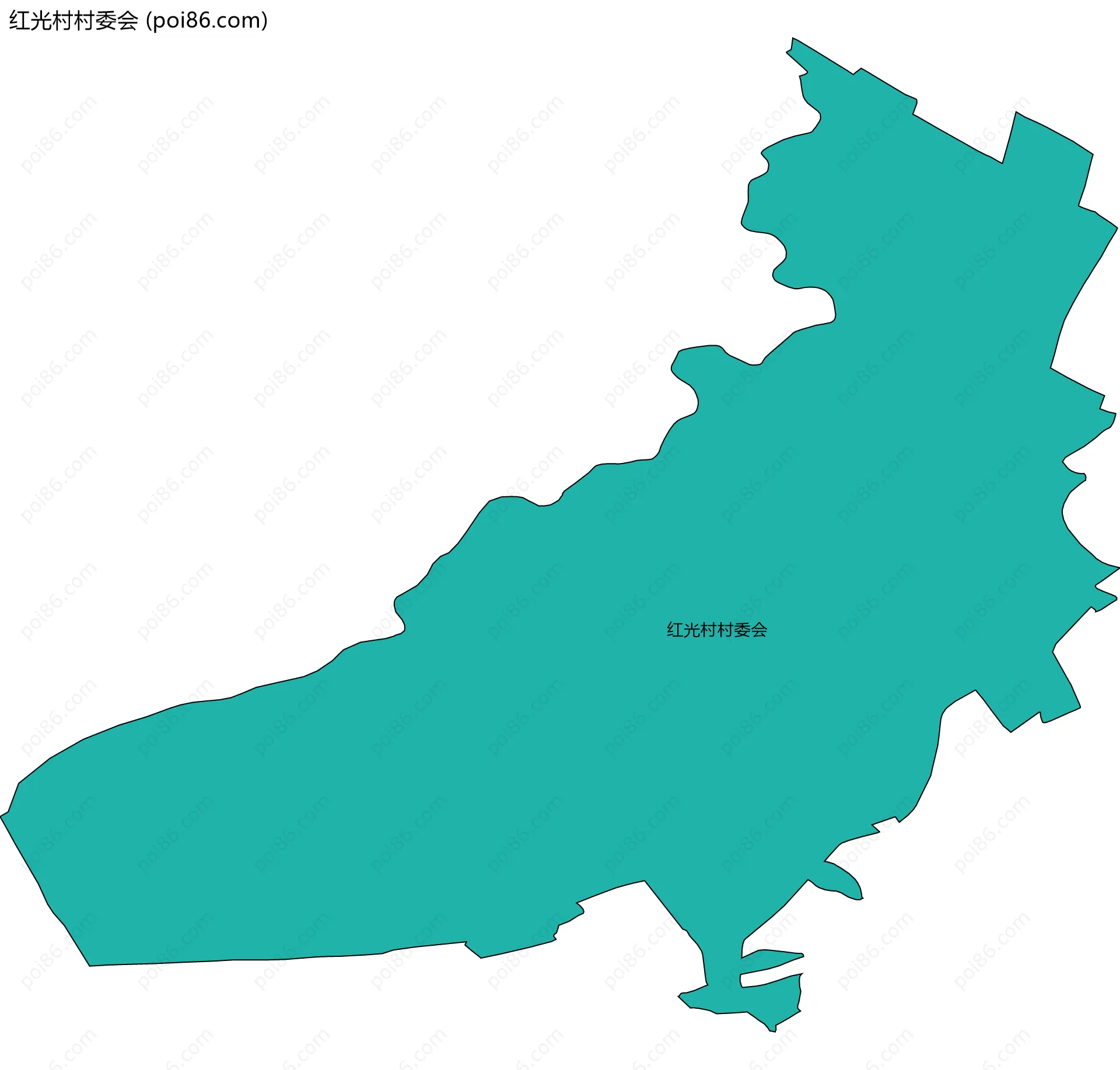 红光村村委会边界地图