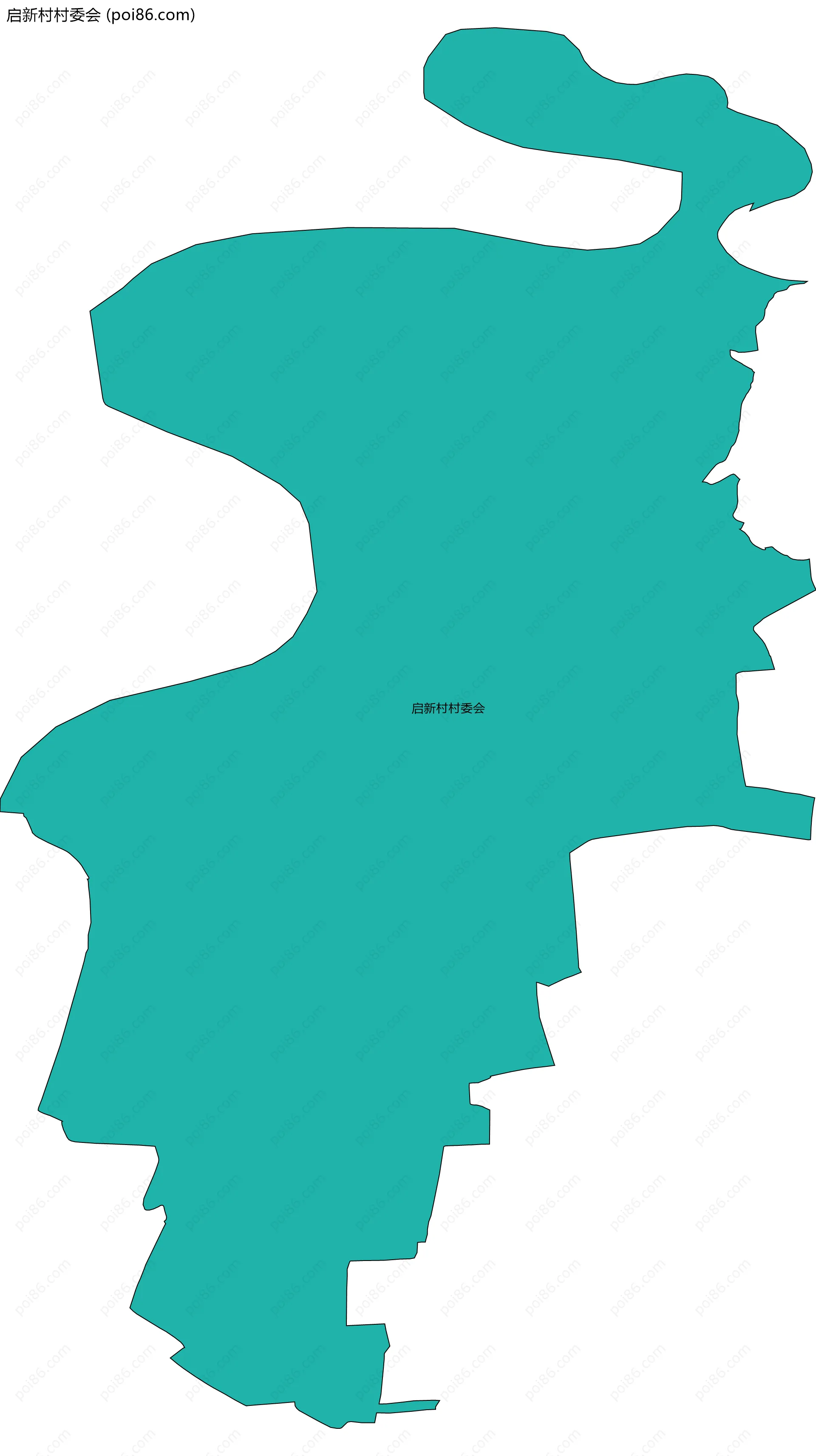 启新村村委会边界地图