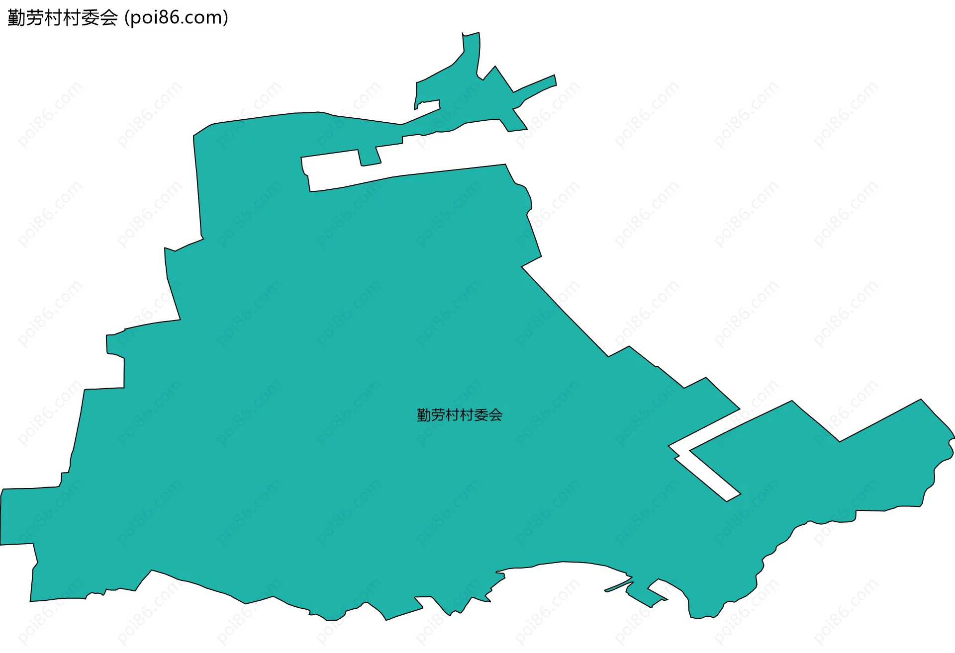 勤劳村村委会边界地图