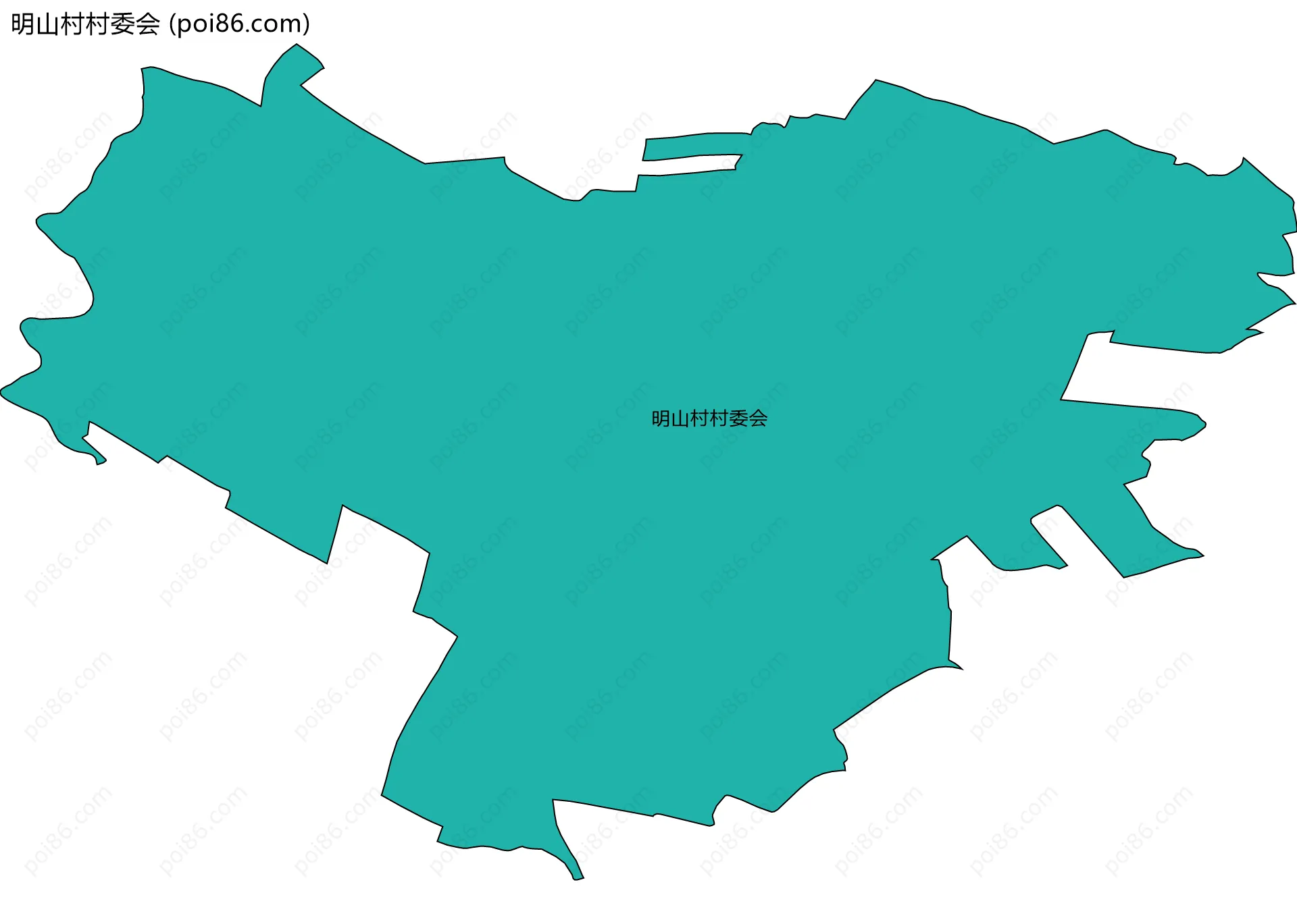 明山村村委会边界地图