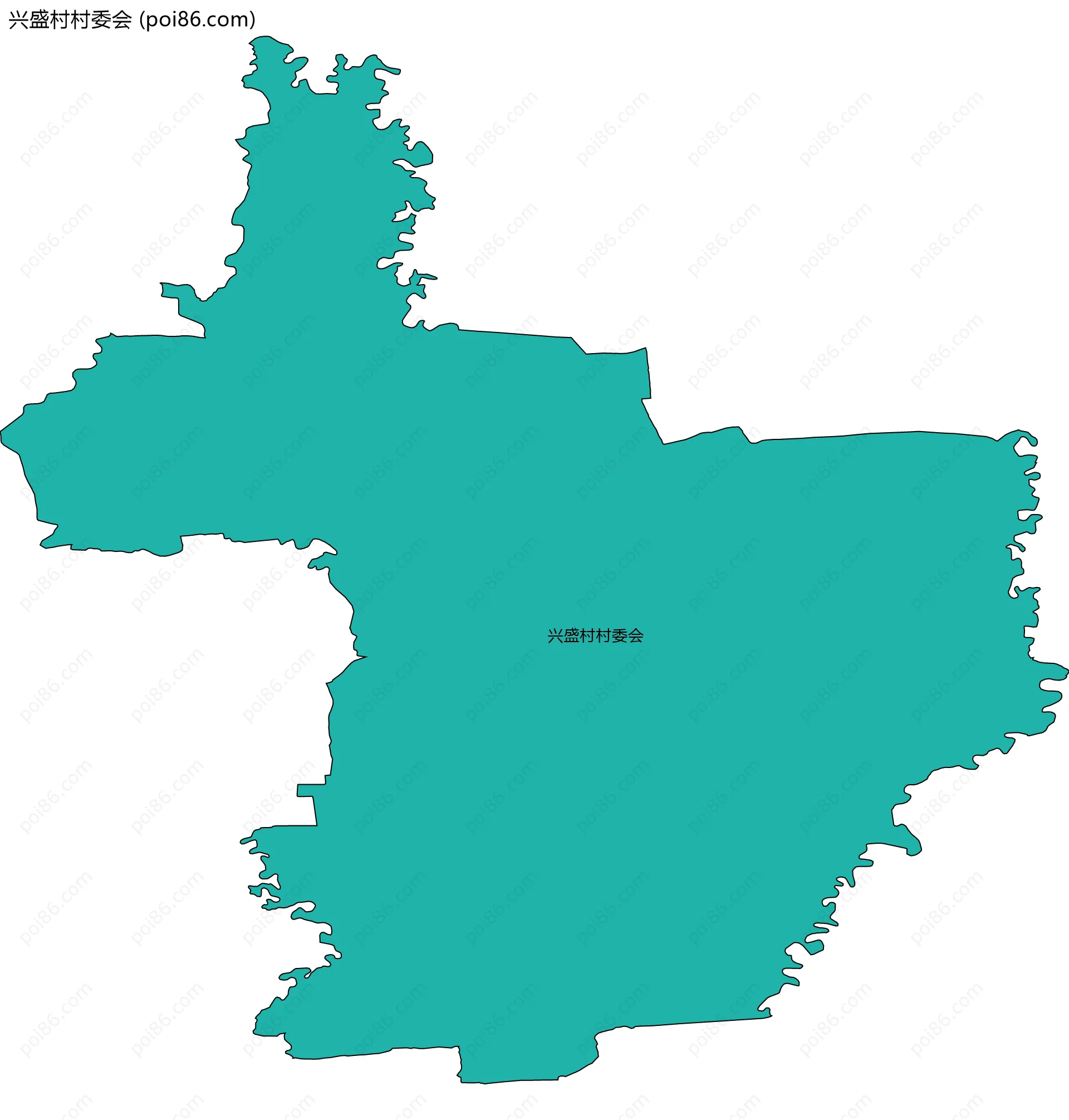兴盛村村委会边界地图