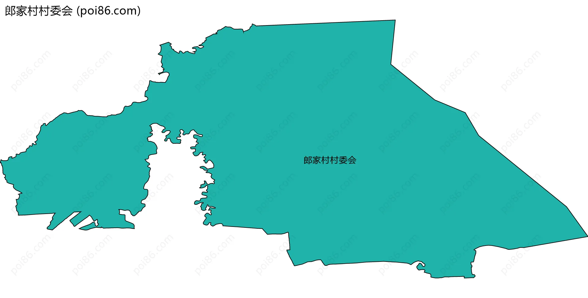 郎家村村委会边界地图