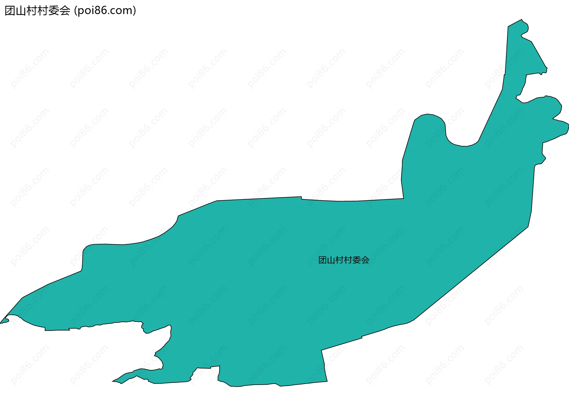 团山村村委会边界地图