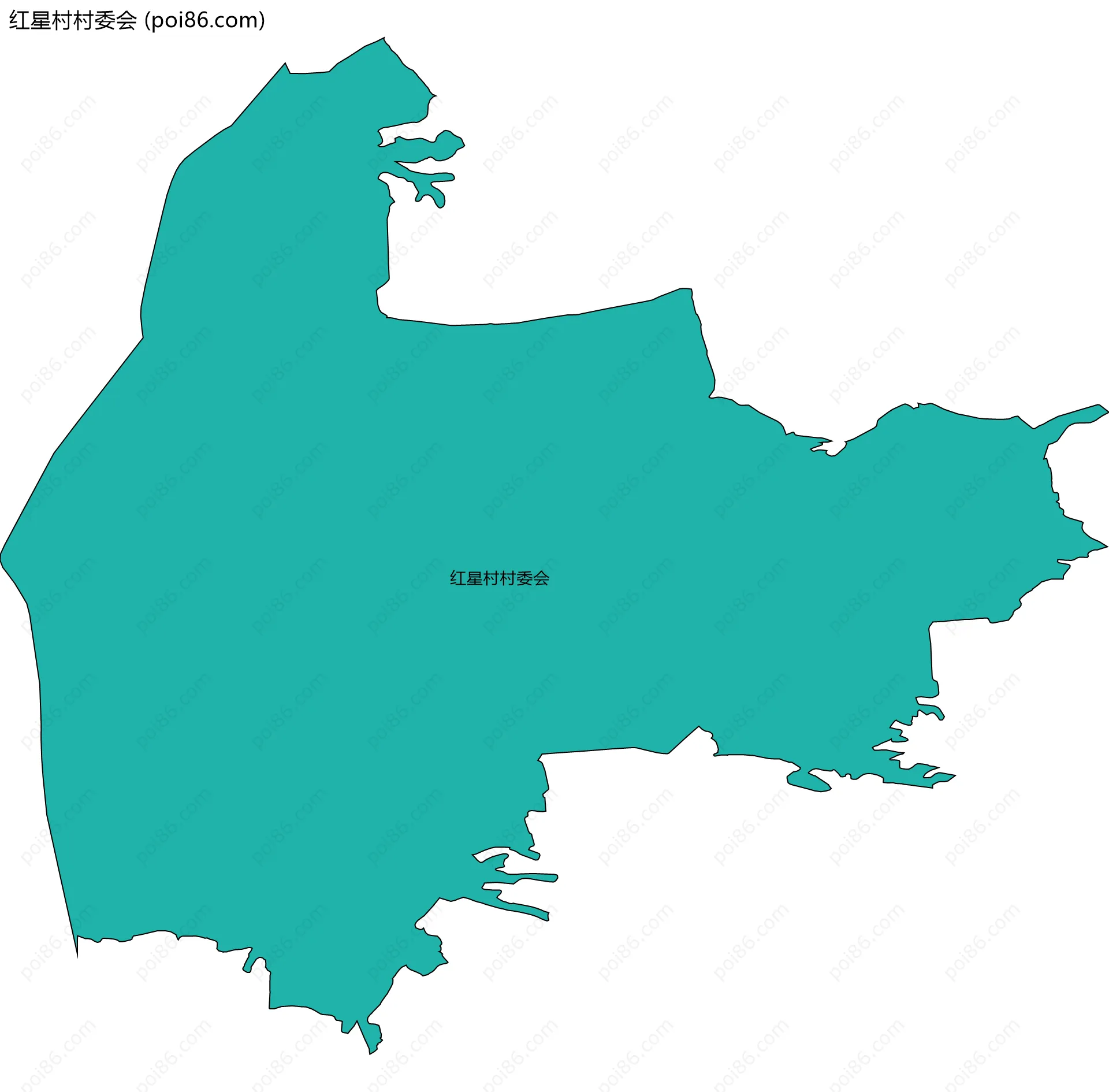 红星村村委会边界地图