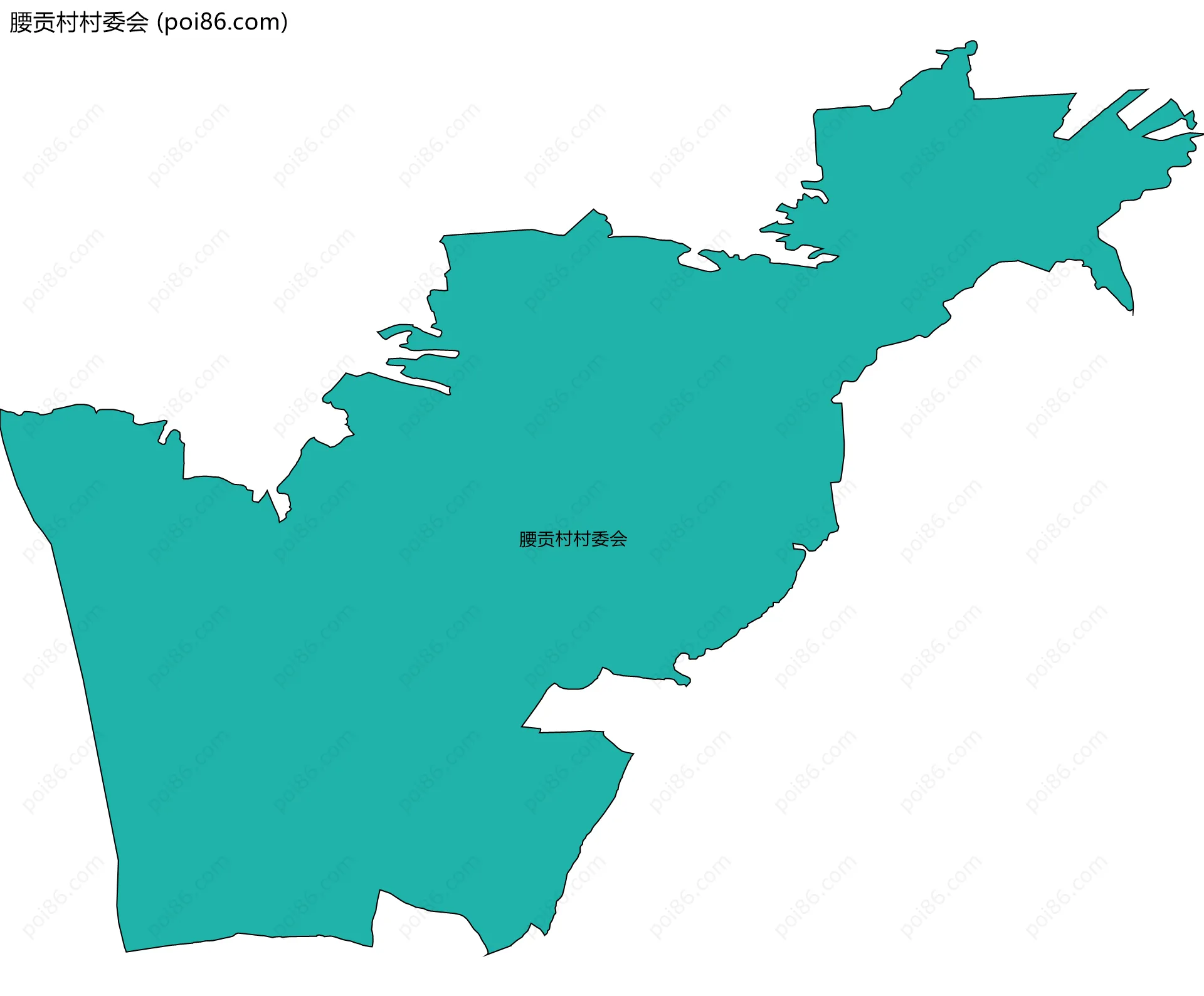 腰贡村村委会边界地图