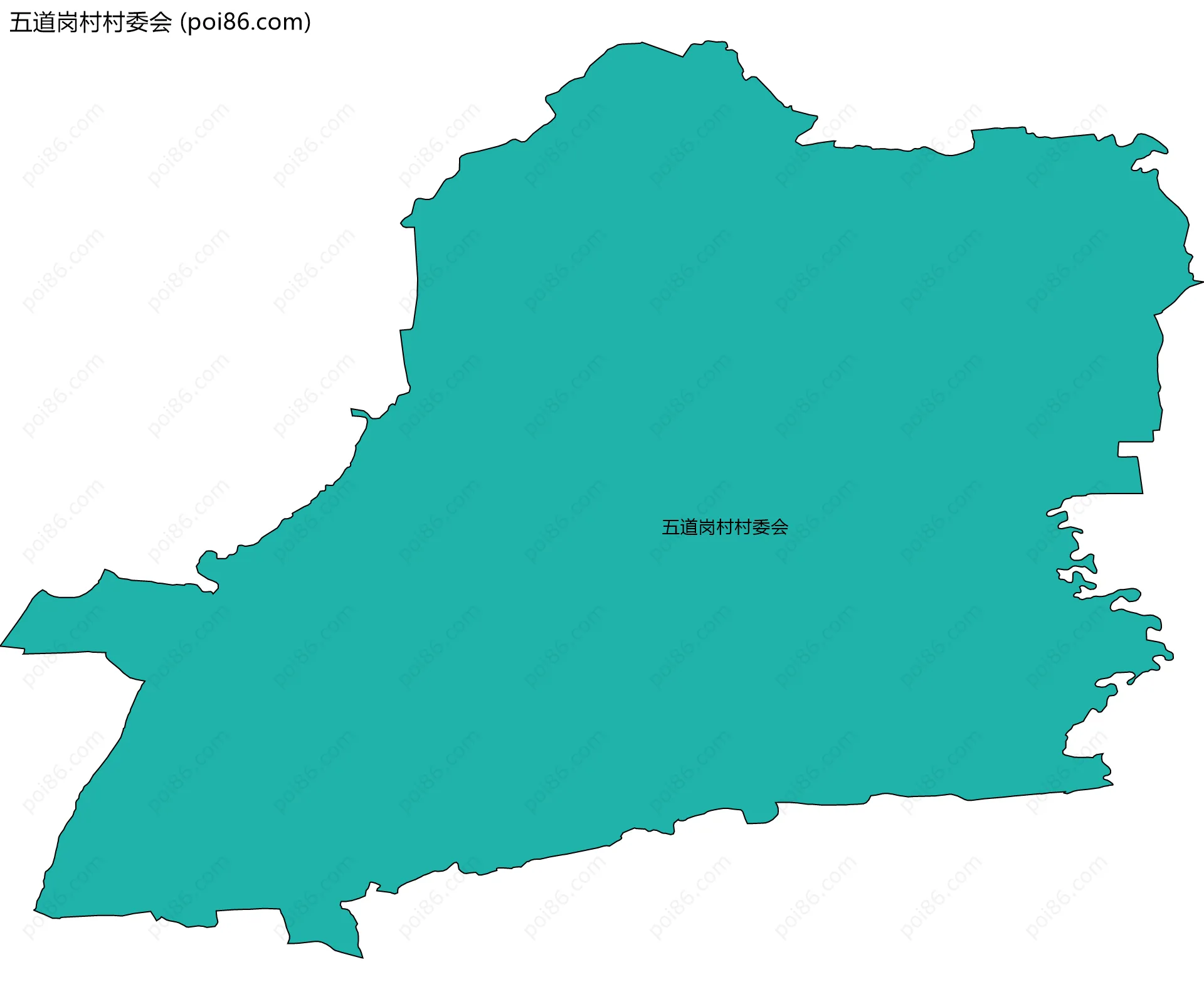 五道岗村村委会边界地图