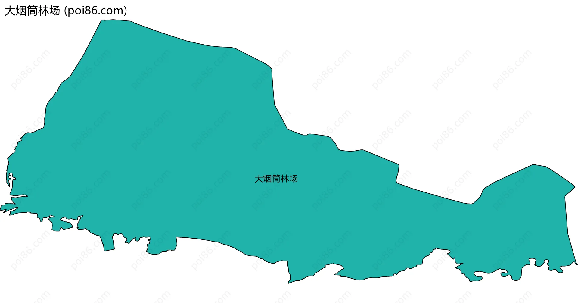 大烟筒林场边界地图