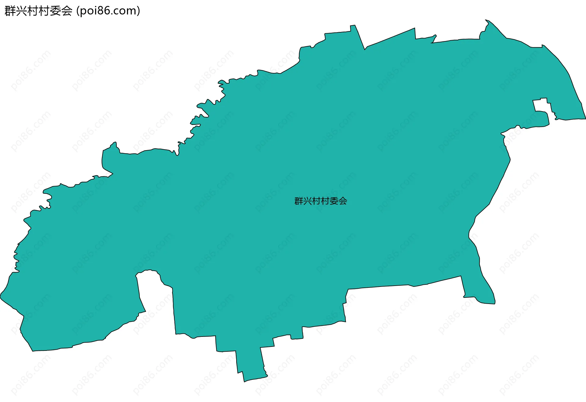 群兴村村委会边界地图