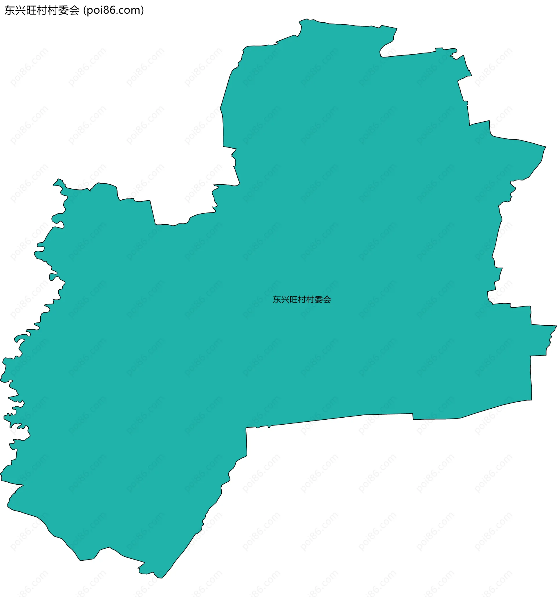 东兴旺村村委会边界地图