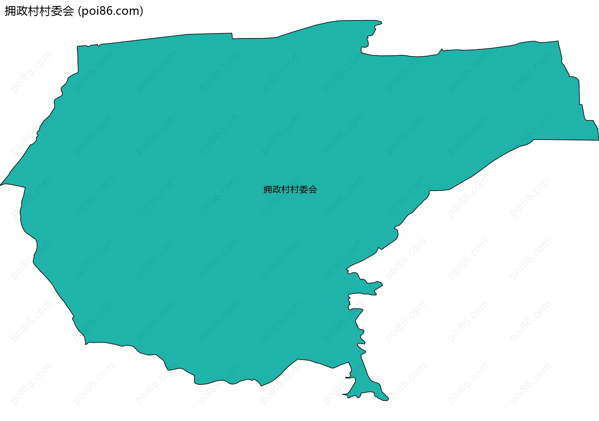 拥政村村委会边界地图