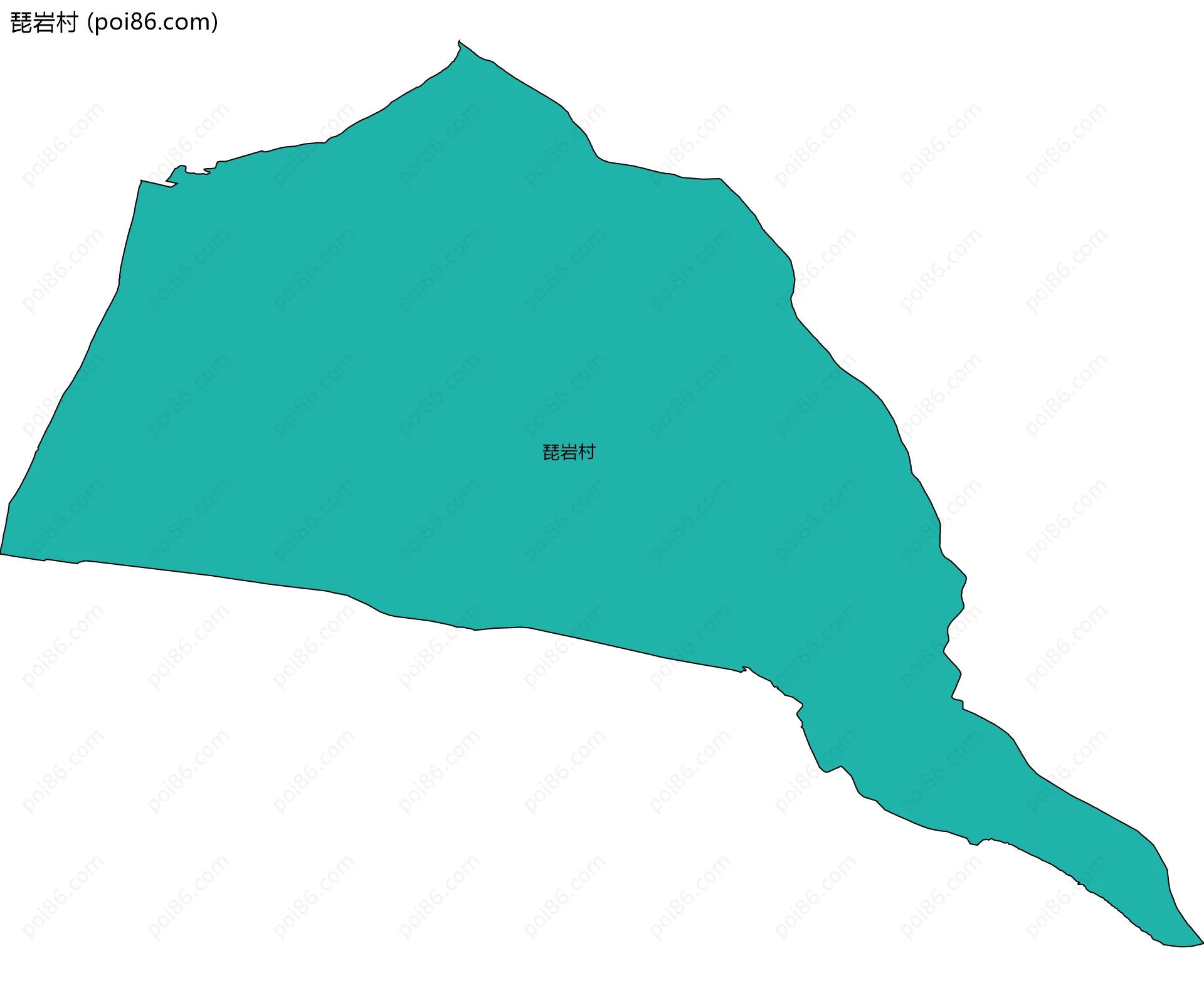 琵岩村边界地图