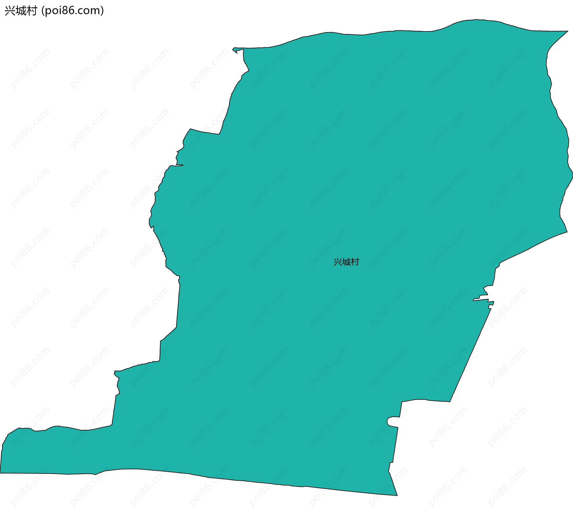 兴城村边界地图
