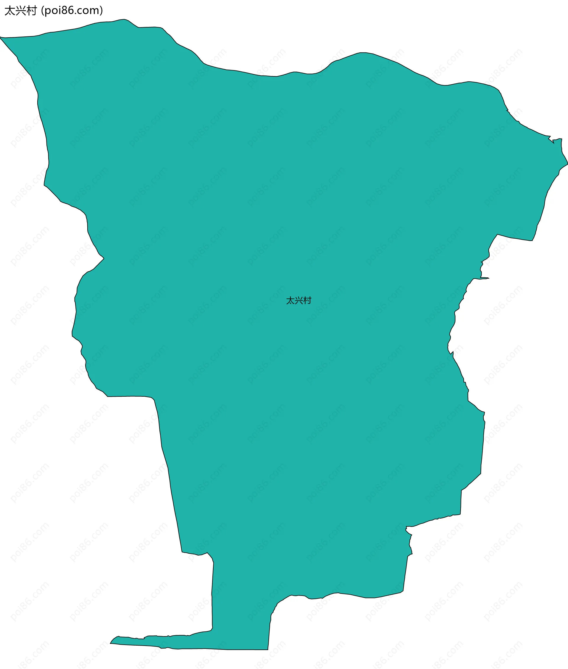 太兴村边界地图