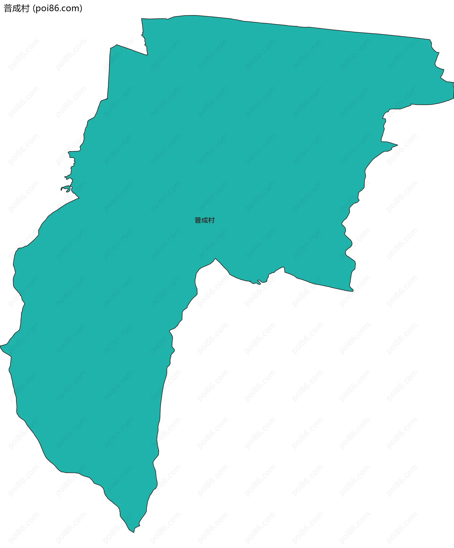 普成村边界地图