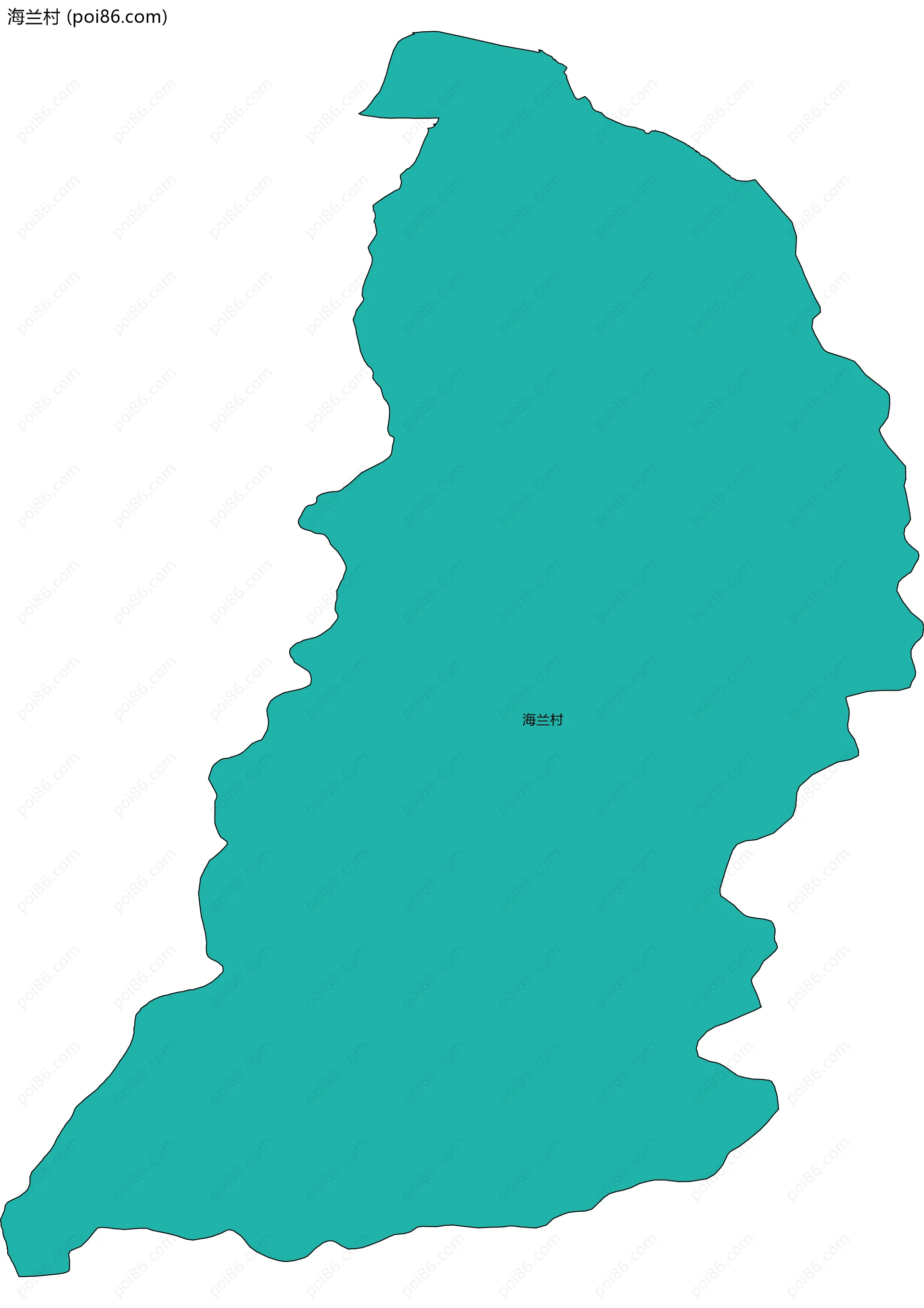 海兰村边界地图