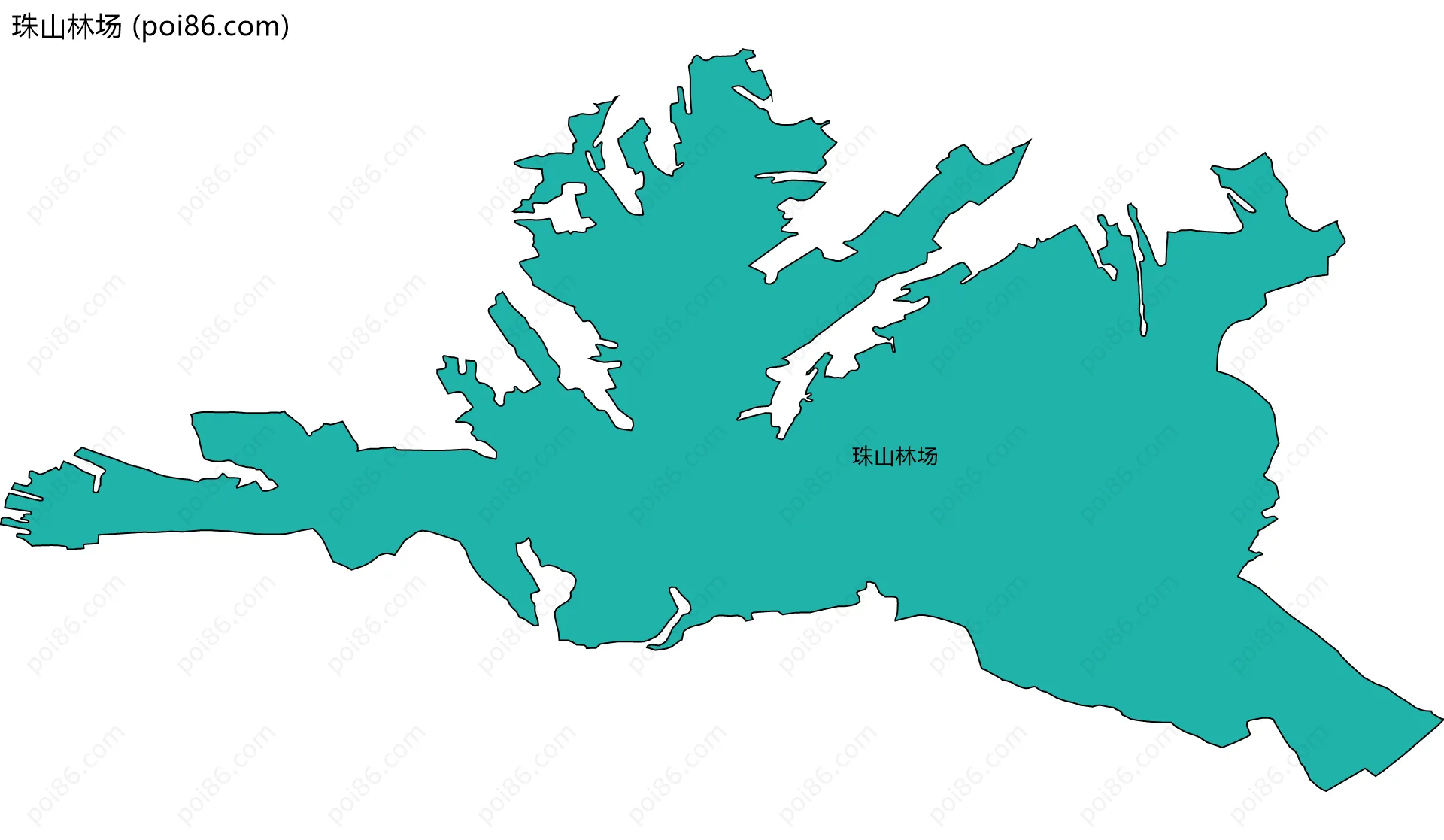 珠山林场边界地图