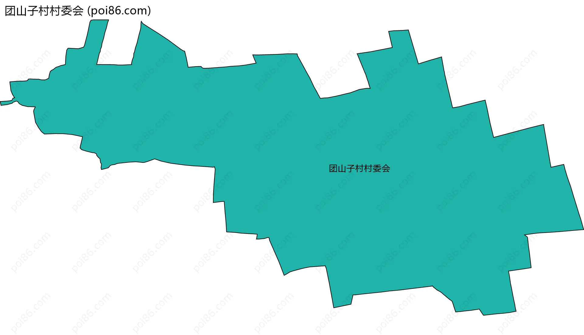 团山子村村委会边界地图