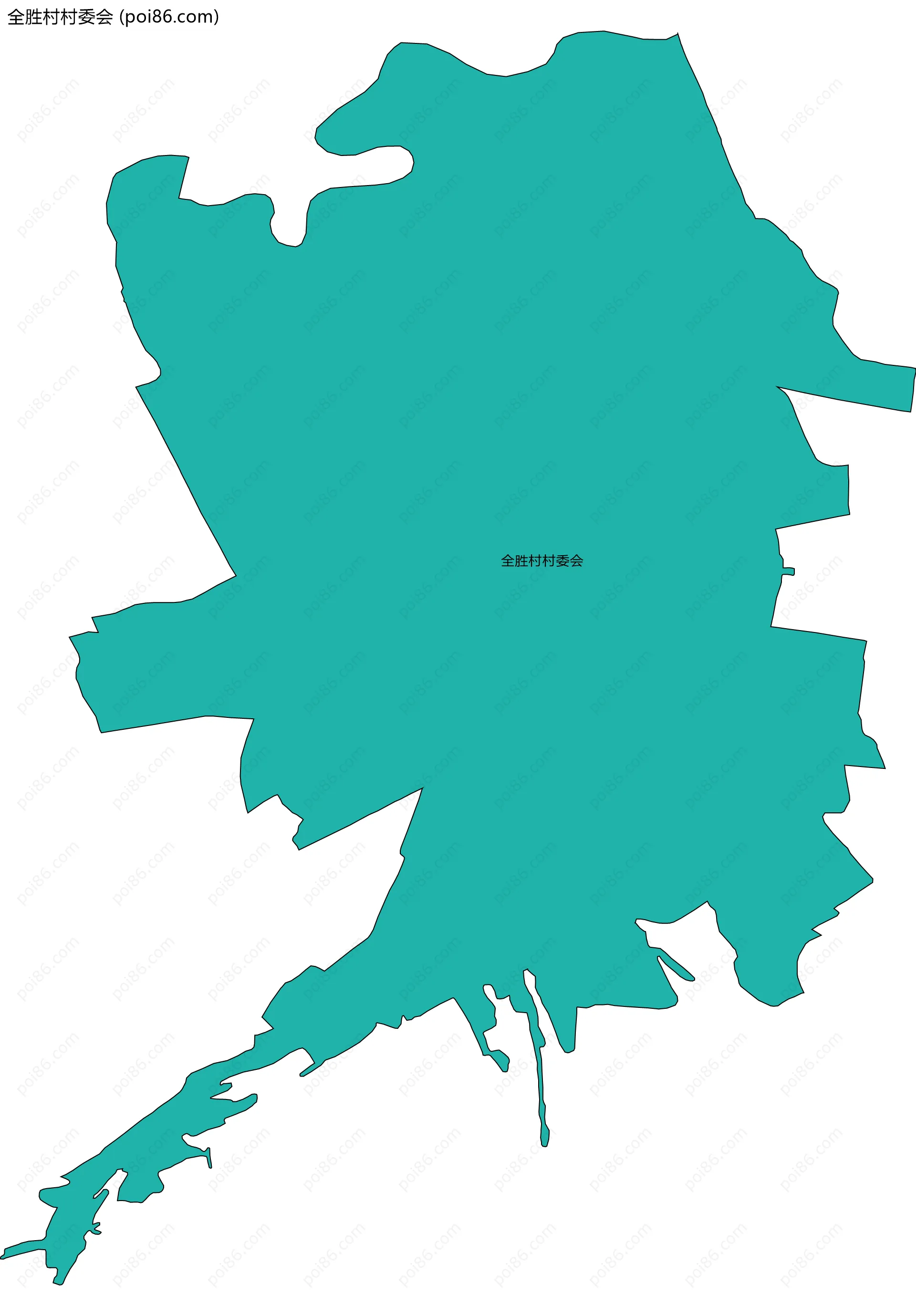 全胜村村委会边界地图