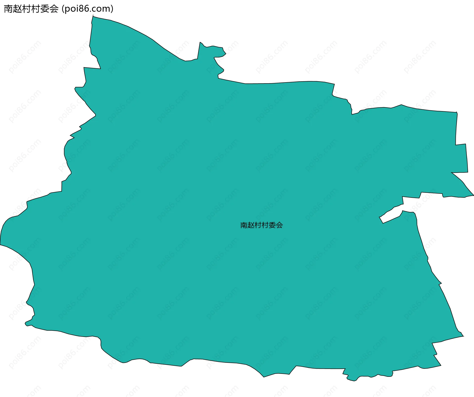 南赵村村委会边界地图