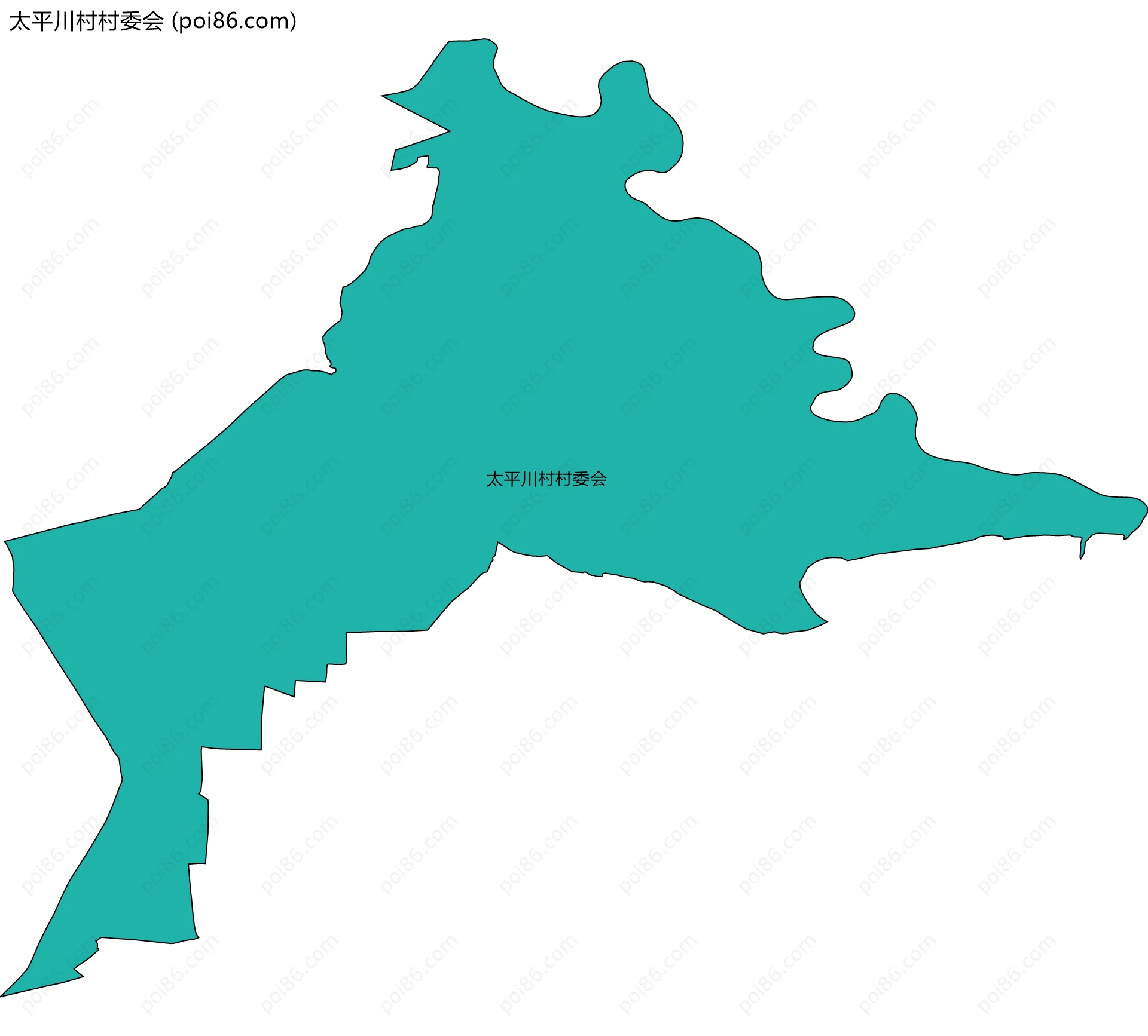 太平川村村委会边界地图