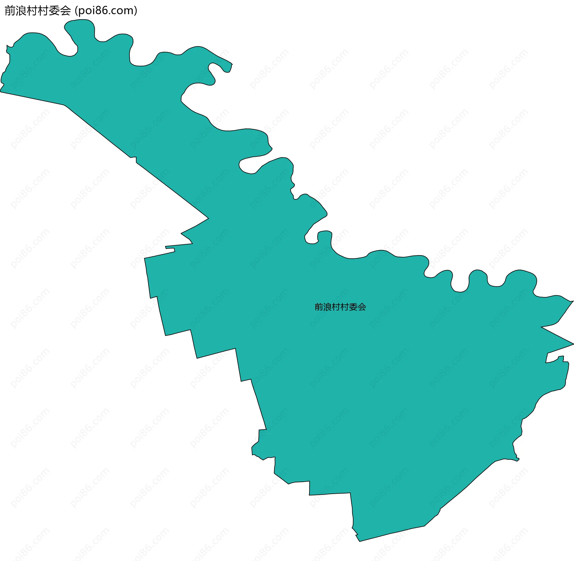 前浪村村委会边界地图