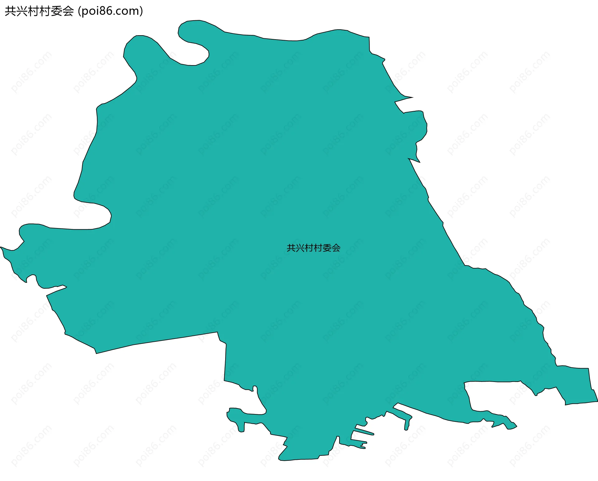 共兴村村委会边界地图