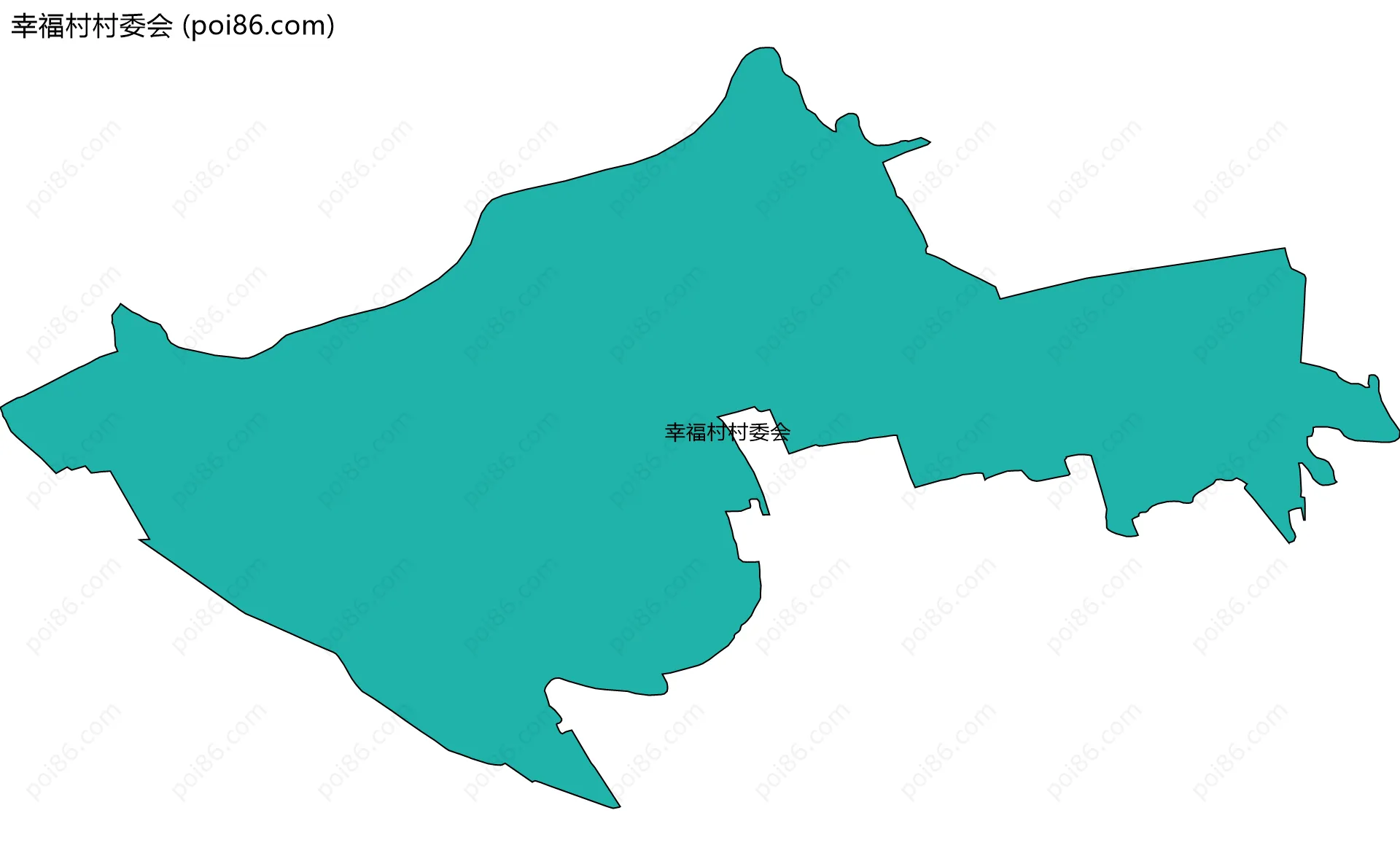 幸福村村委会边界地图