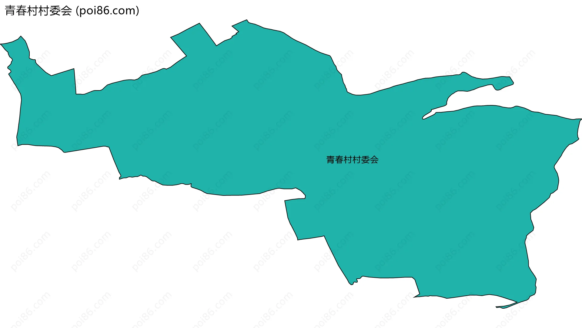 青春村村委会边界地图