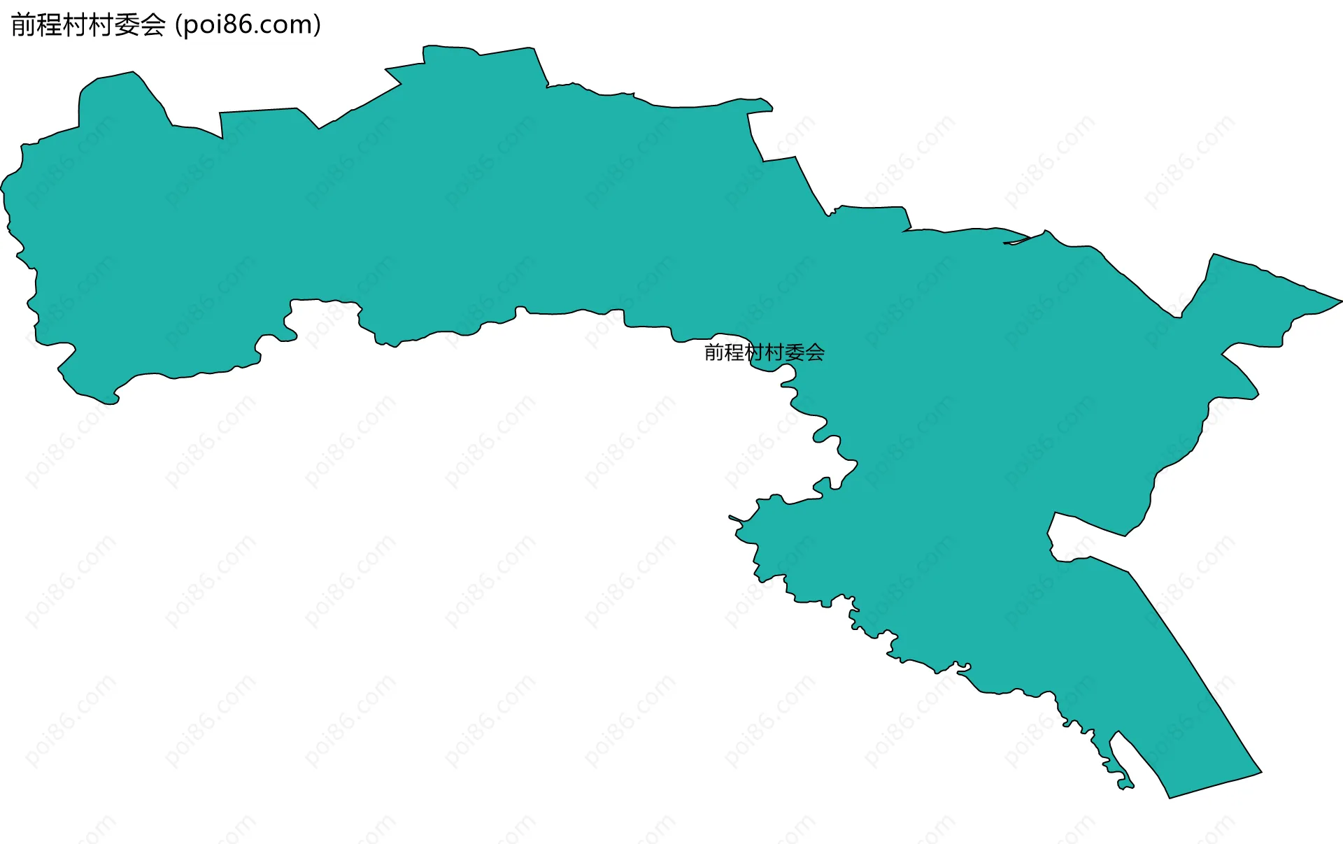 前程村村委会边界地图