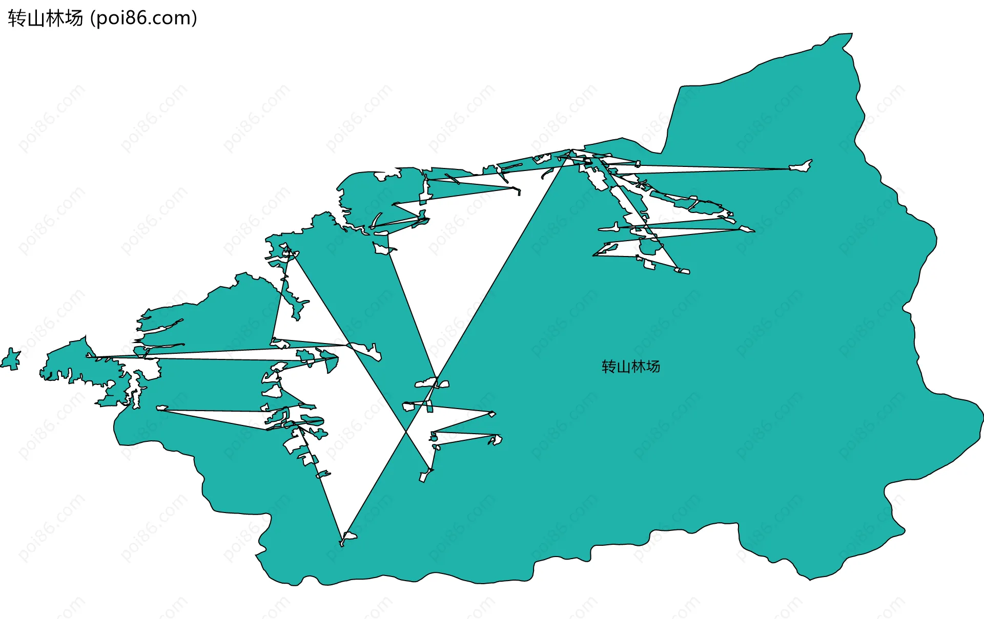 转山林场边界地图