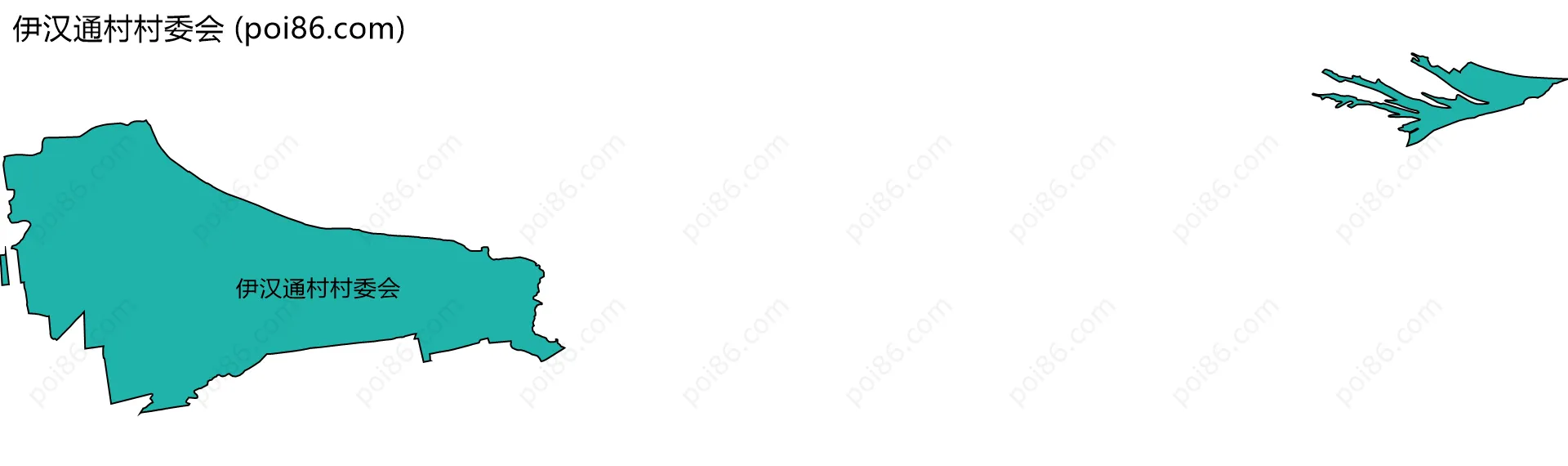 伊汉通村村委会边界地图